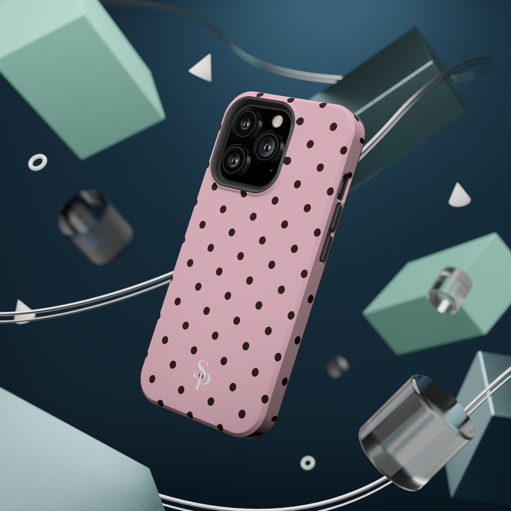 Pink Polka Dot Magnetic Impact Phone Case