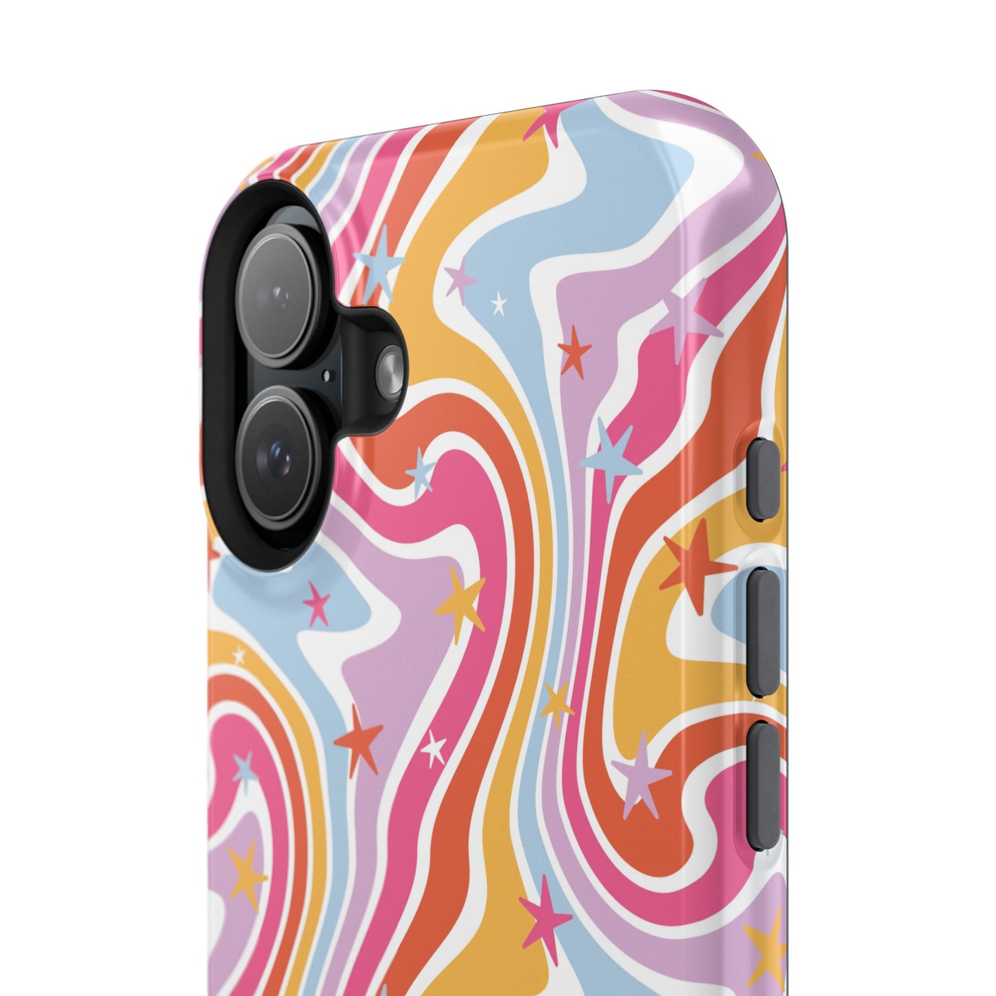 Colorful Impact-Resistant Phone Case - Vibrant Swirl Design