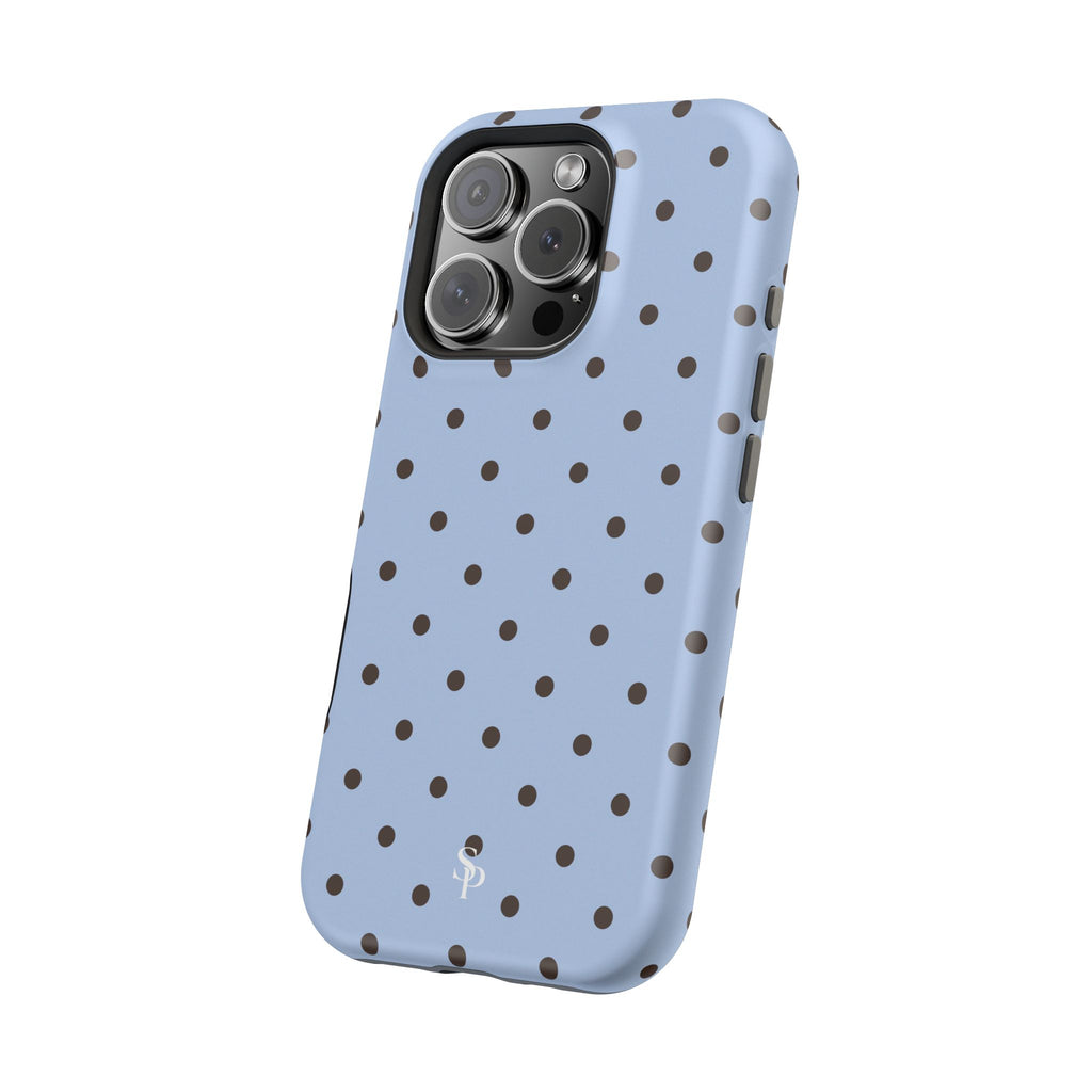 Blue Polka Dot Magnetic Impact Phone Case