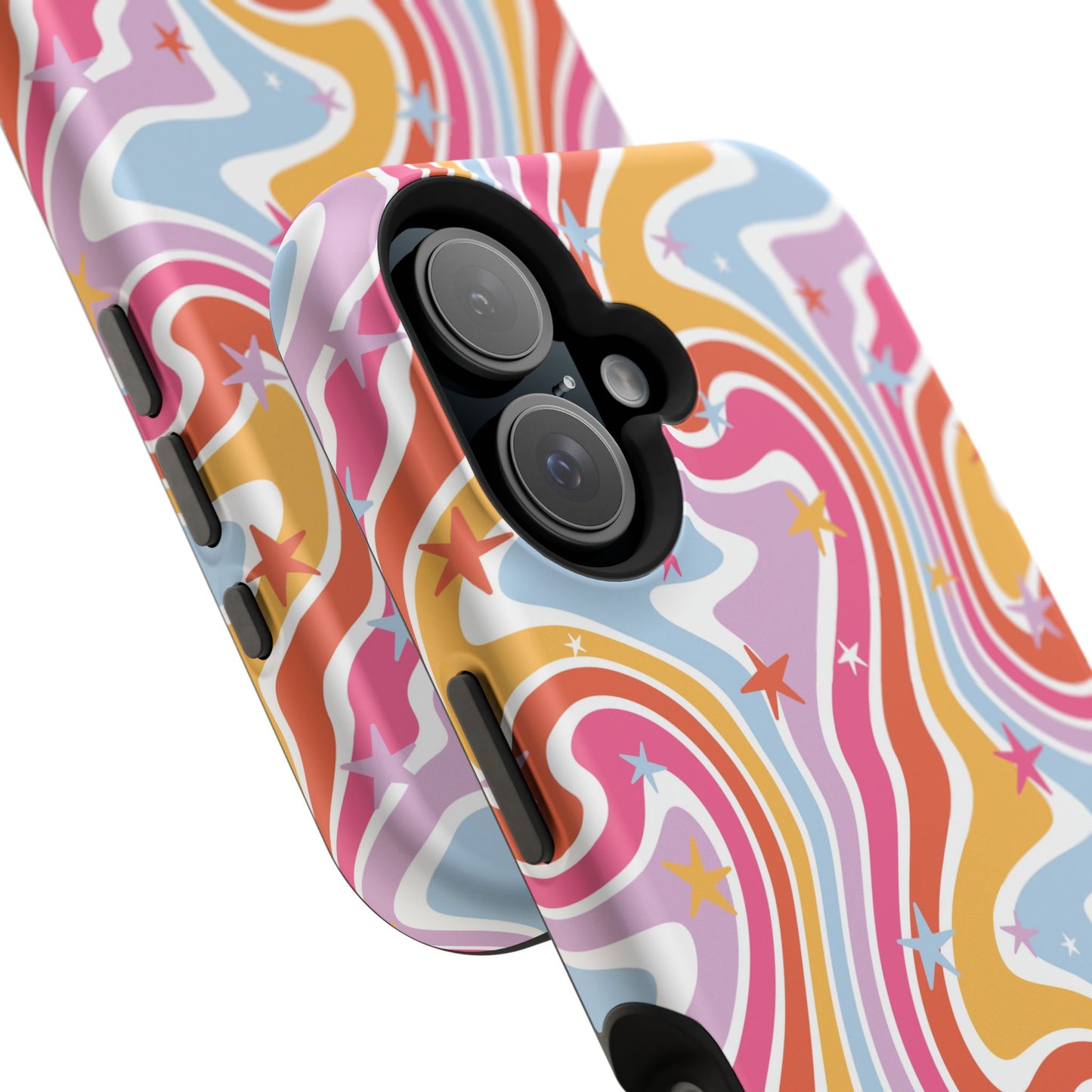 Colorful Impact-Resistant Phone Case - Vibrant Swirl Design