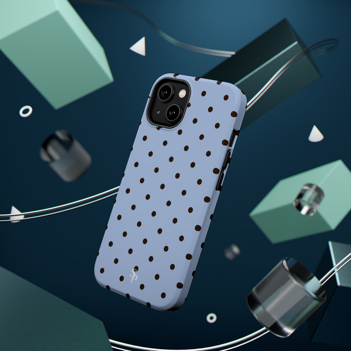 Blue Polka Dot Magnetic Impact Phone Case
