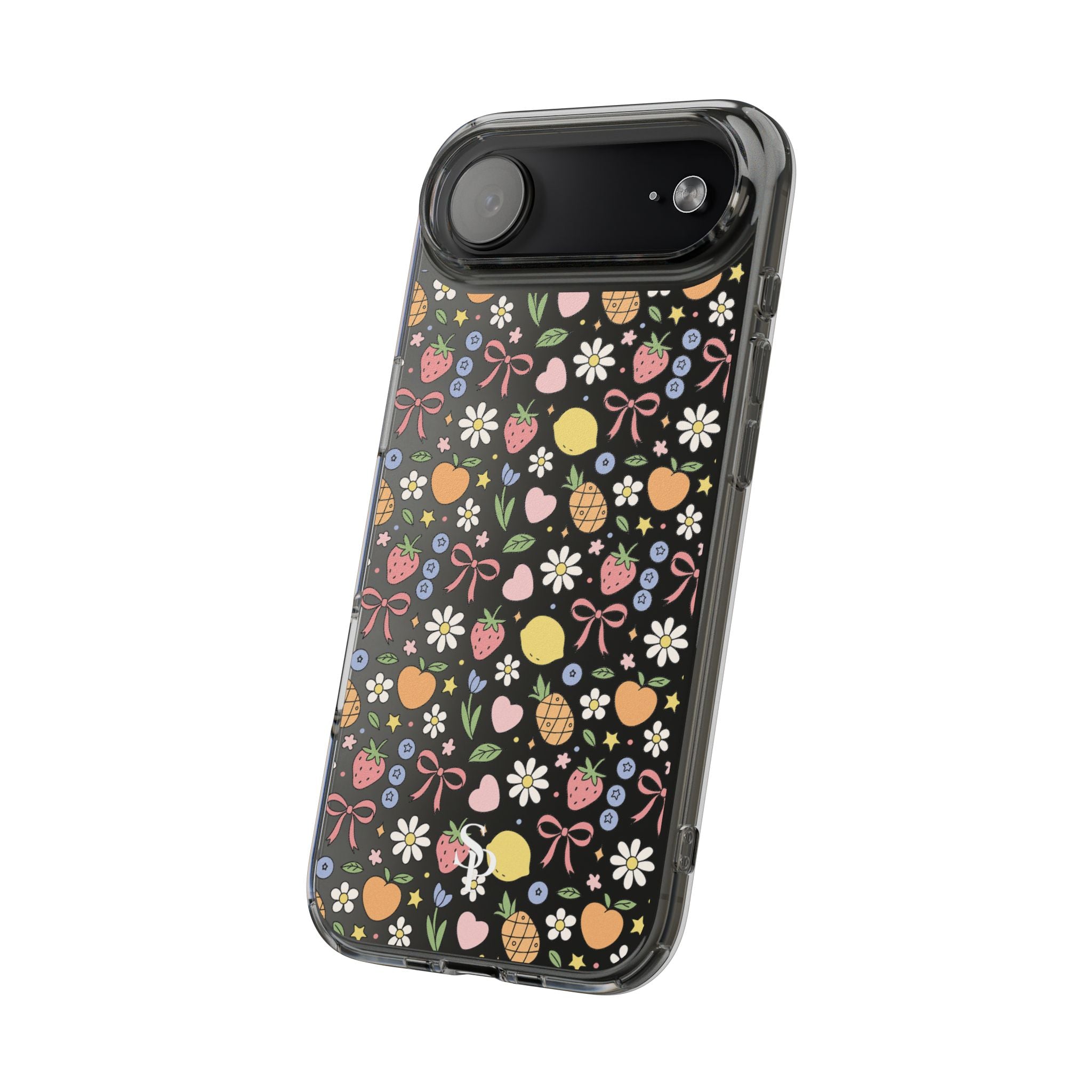 Fruit and Floral Pattern Clear Case