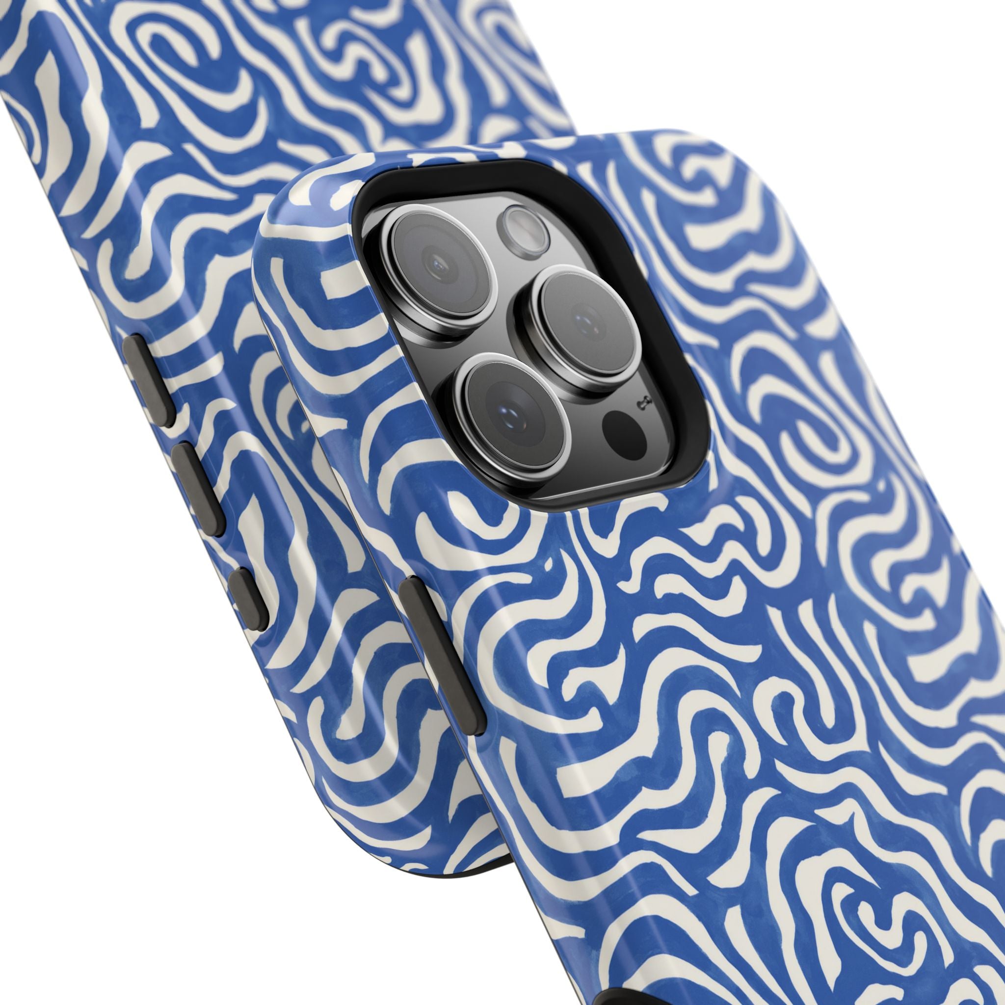 Blue Abstract Swirl Magnetic Impact Phone Case