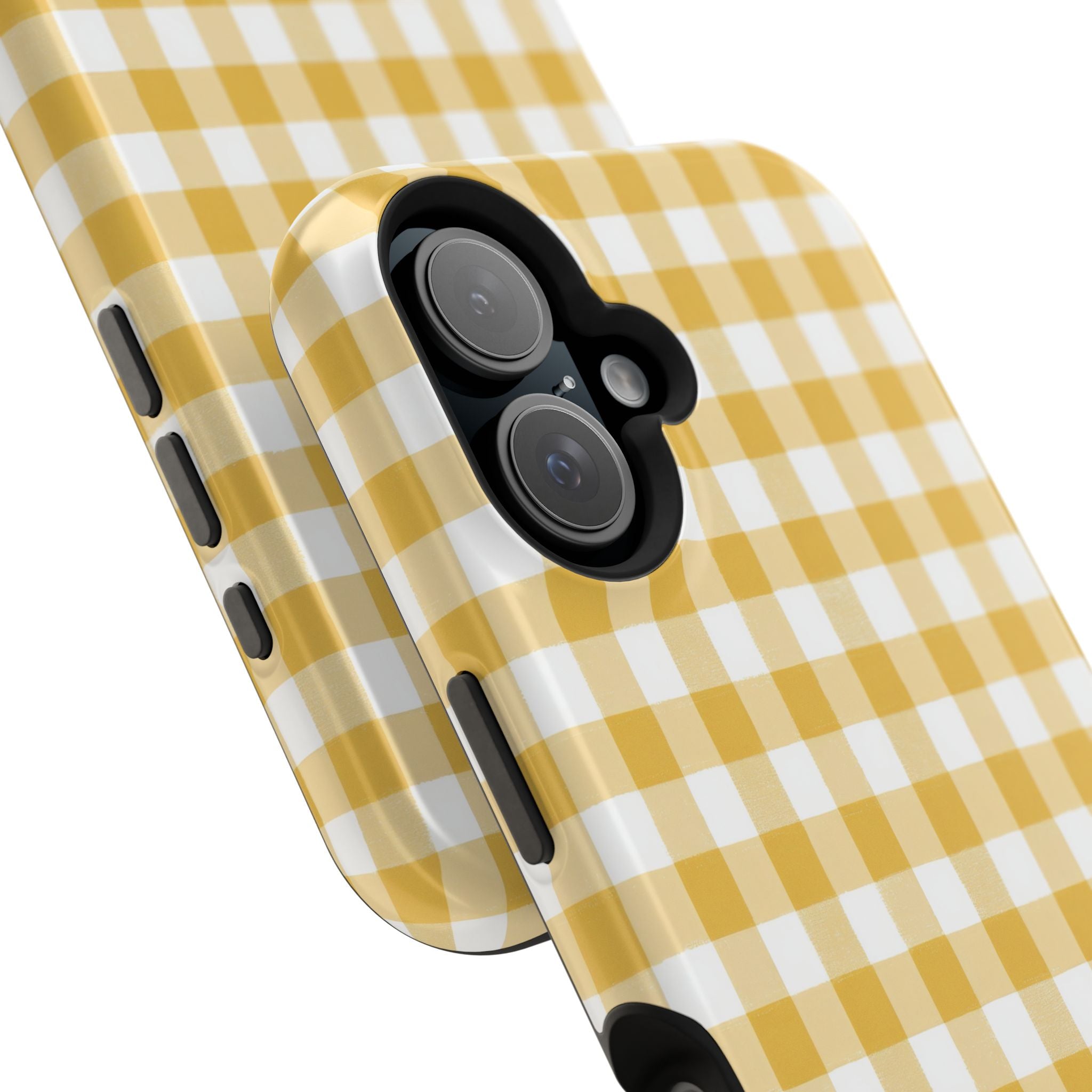 Yellow Gingham Magnetic Impact-Resistant Phone Case