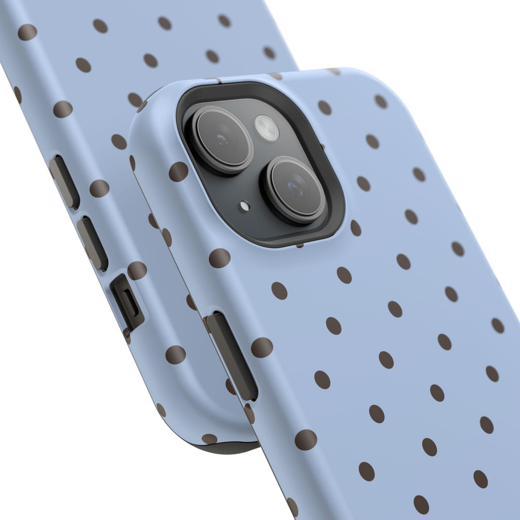 Blue Polka Dot Magnetic Impact Phone Case