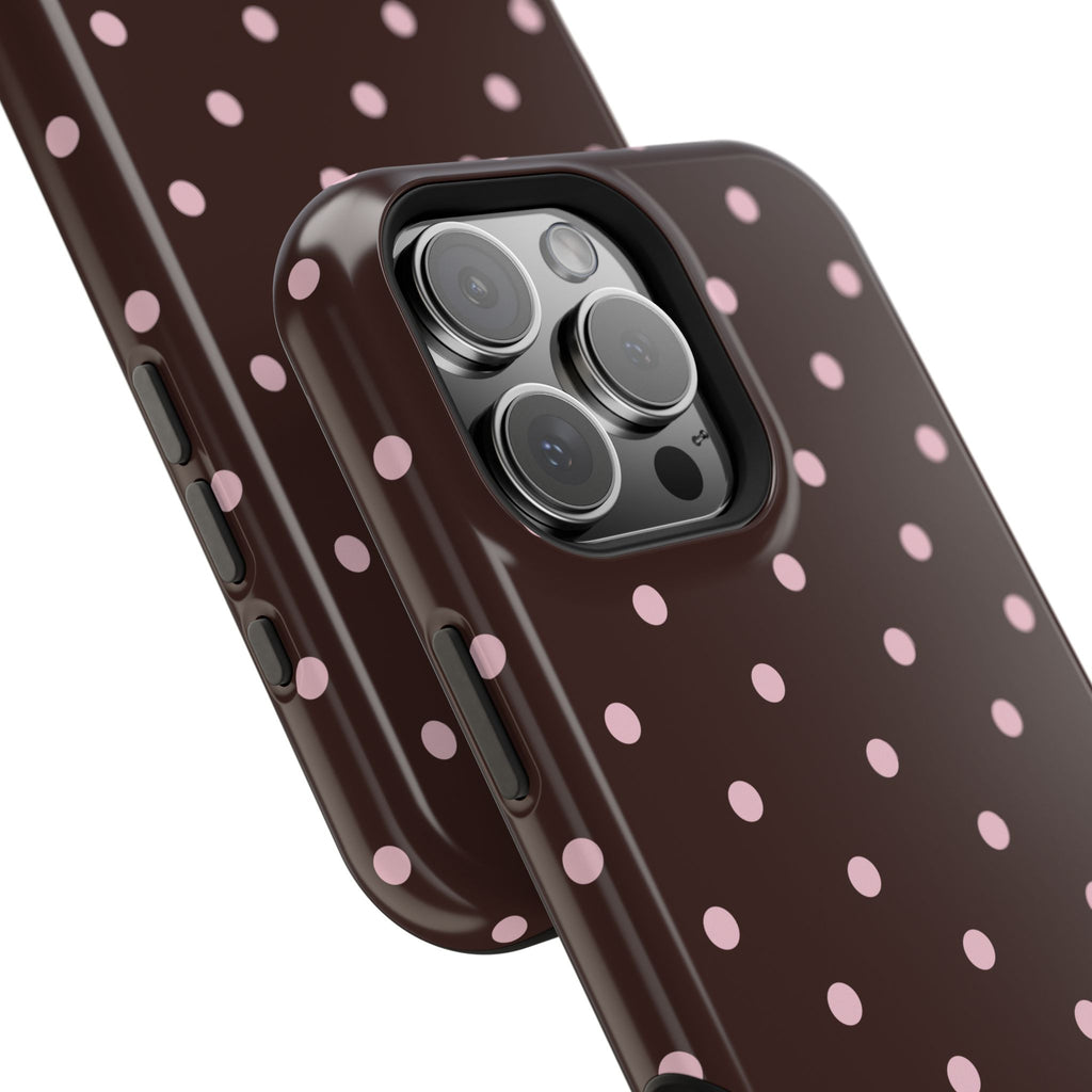 Brown Polka Dot Magnetic Impact-Resistant Phone Case