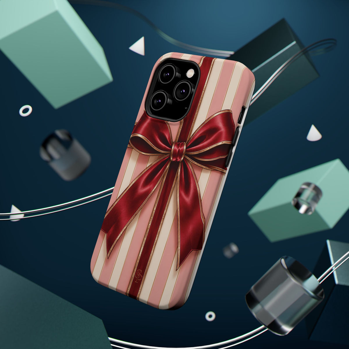 Red Bow Gift Wrap Magnetic Phone Case