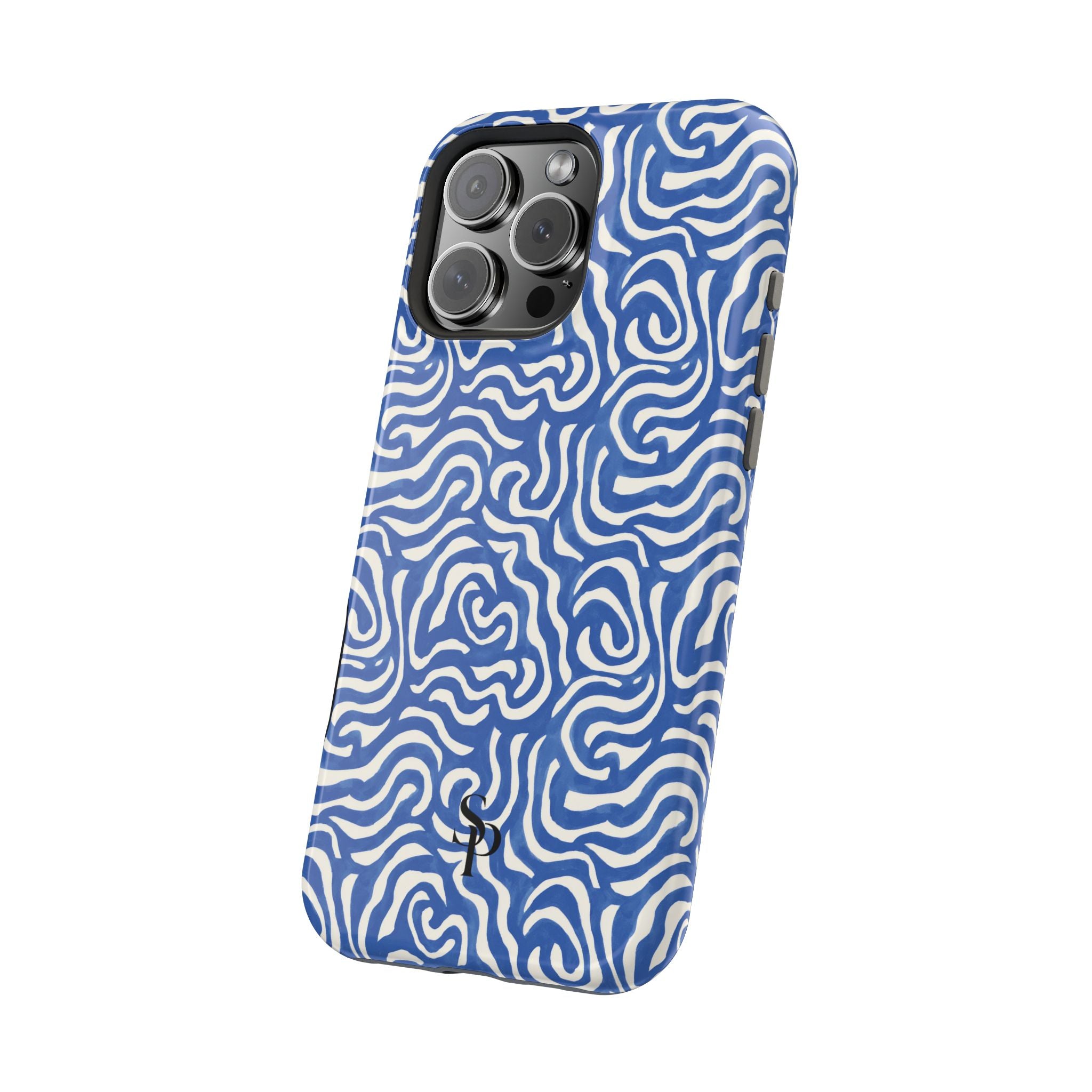 Blue Abstract Swirl Magnetic Impact Phone Case