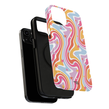 Colorful Impact-Resistant Phone Case - Vibrant Swirl Design