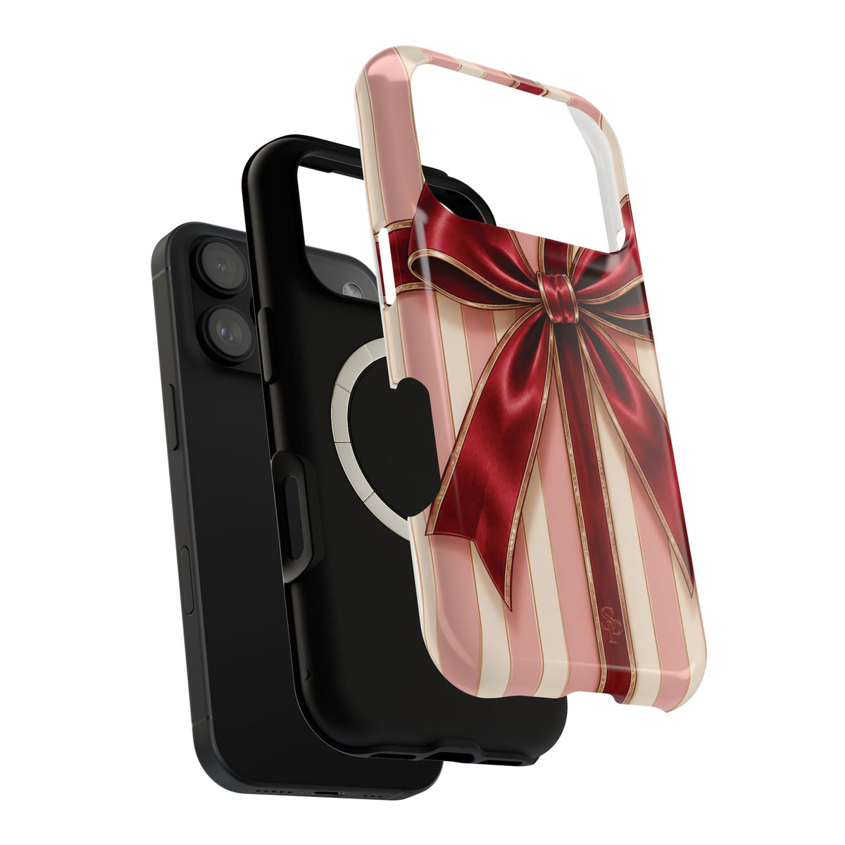 Red Bow Gift Wrap Magnetic Phone Case