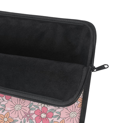 Pink Flowers Laptop Sleeve