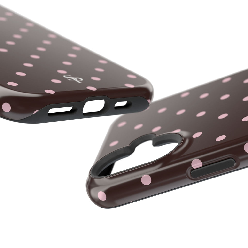 Brown Polka Dot Magnetic Impact-Resistant Phone Case