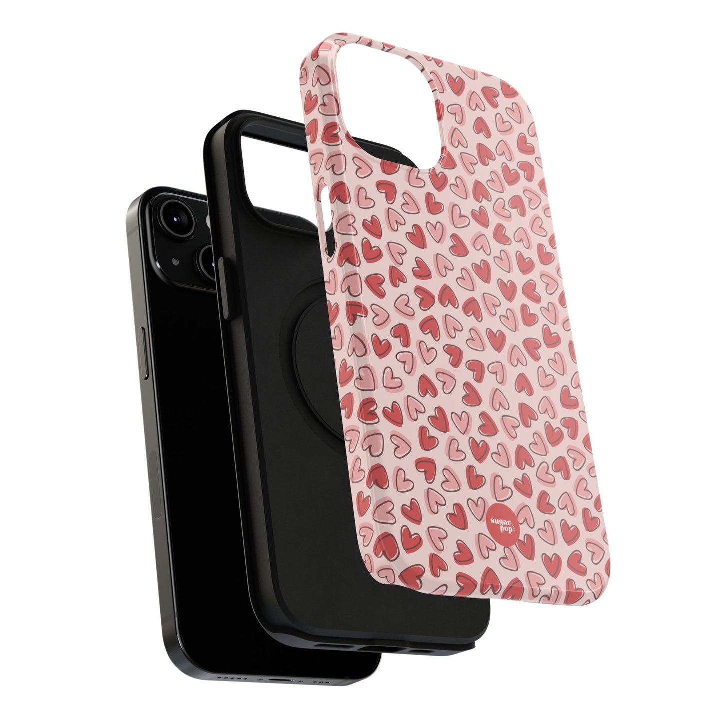 Heart Pattern Impact-Resistant Phone Case - Stylish Protection for Valentine's Day & Everyday Love