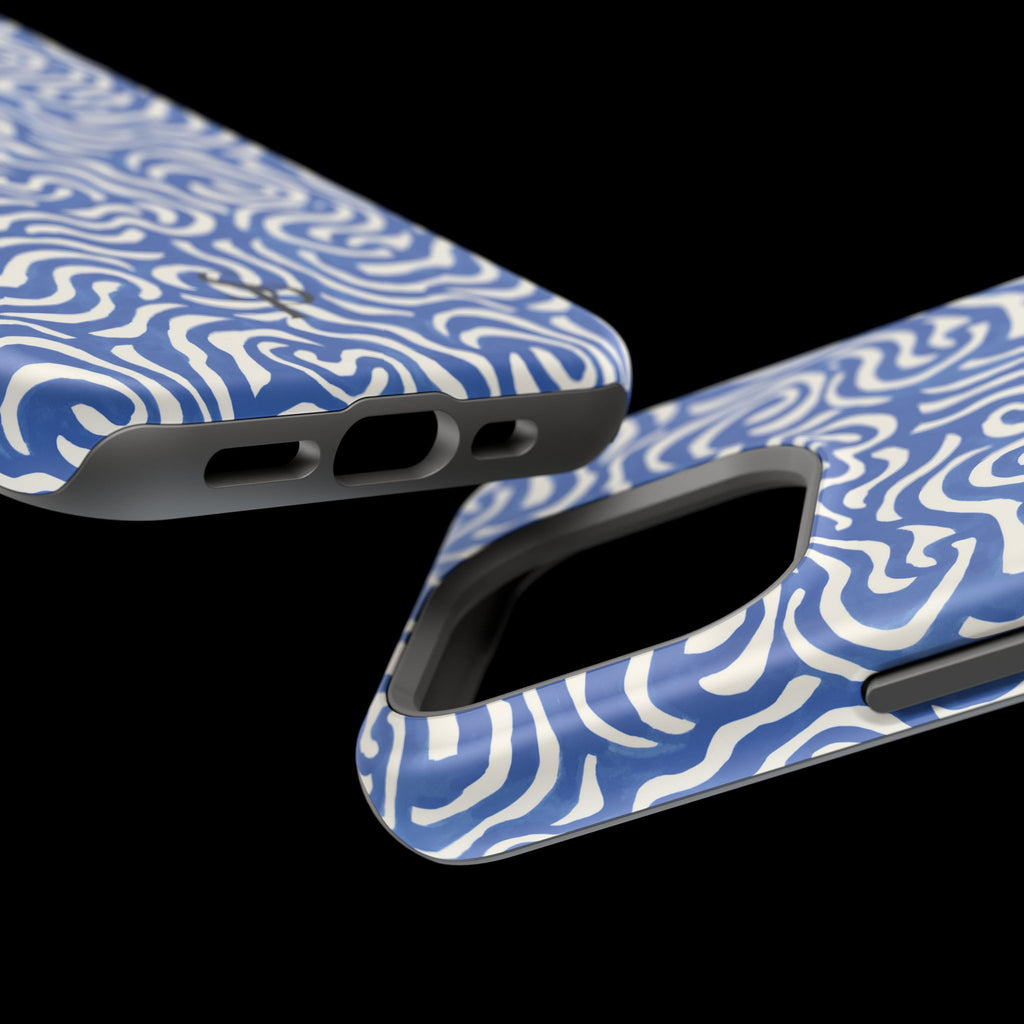 Blue Abstract Swirl Magnetic Impact Phone Case