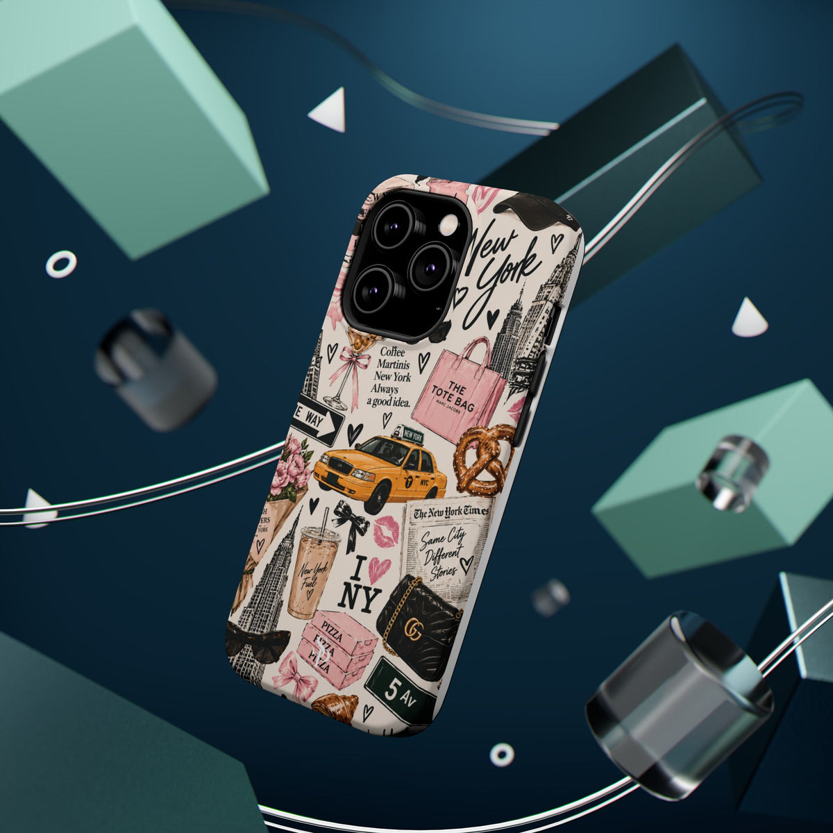 Pink New York Magnetic Phone Case