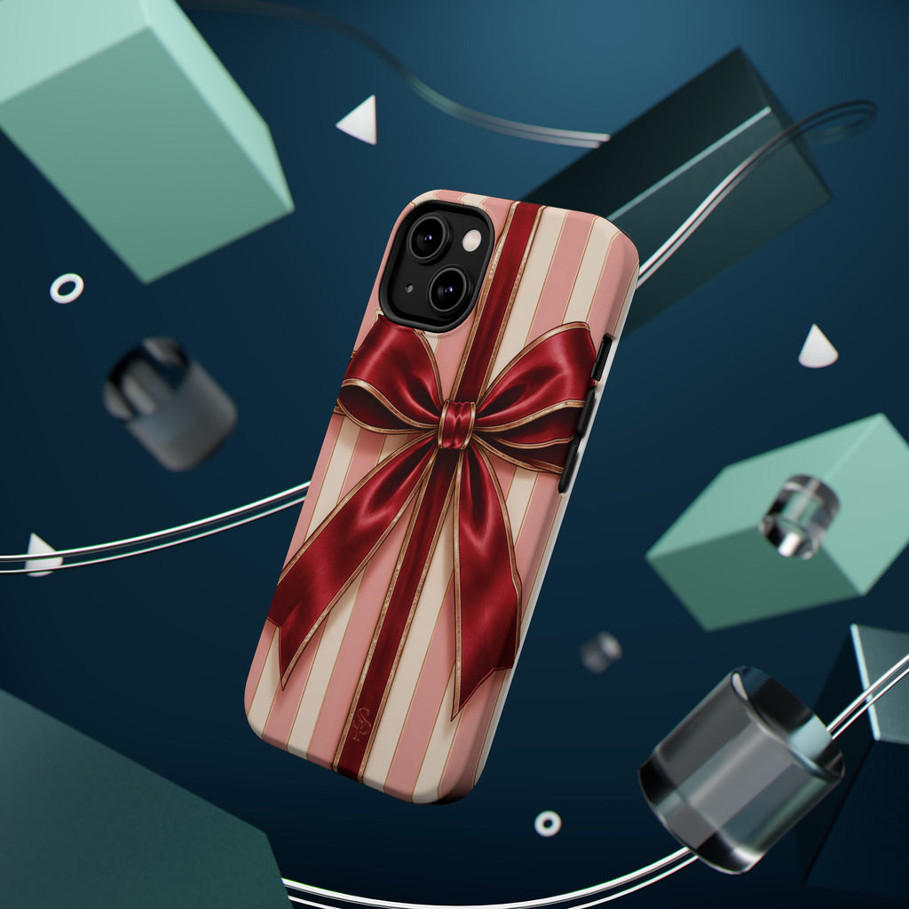 Red Bow Gift Wrap Magnetic Phone Case