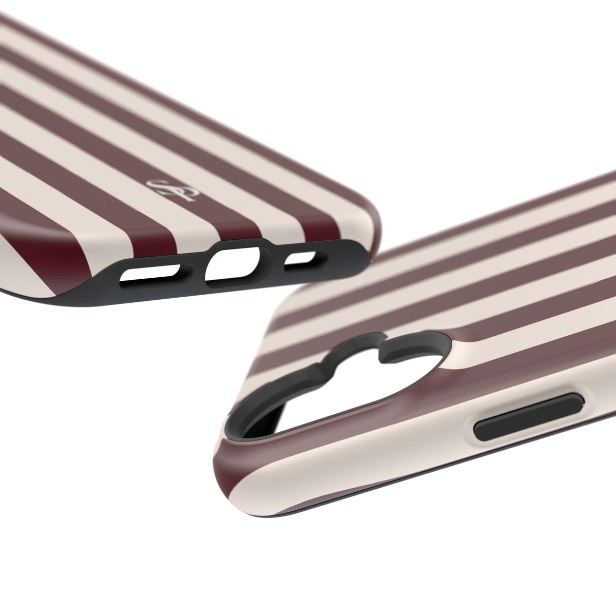 Burgundy Striped Magnetic Phone Case