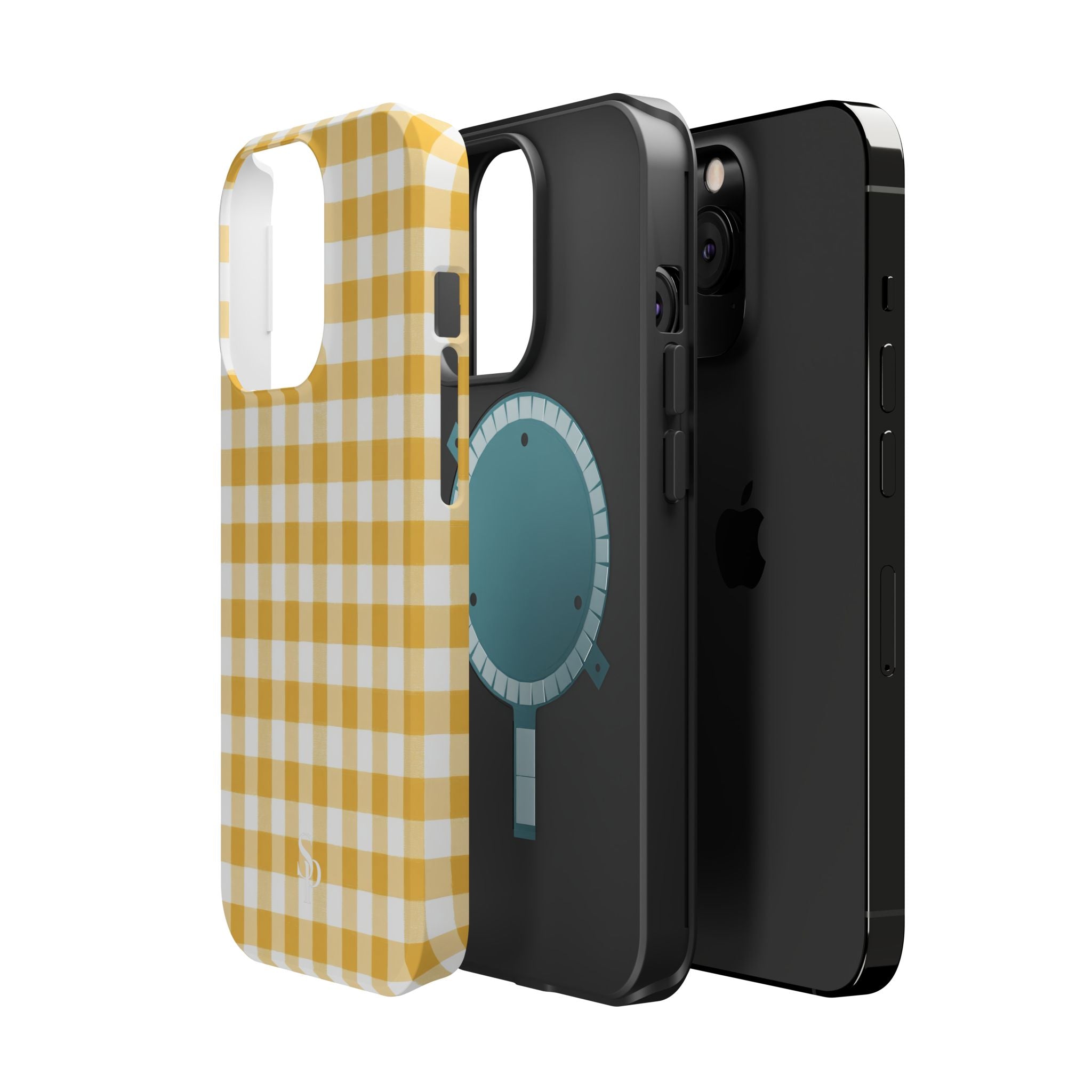 Yellow Gingham Magnetic Impact-Resistant Phone Case