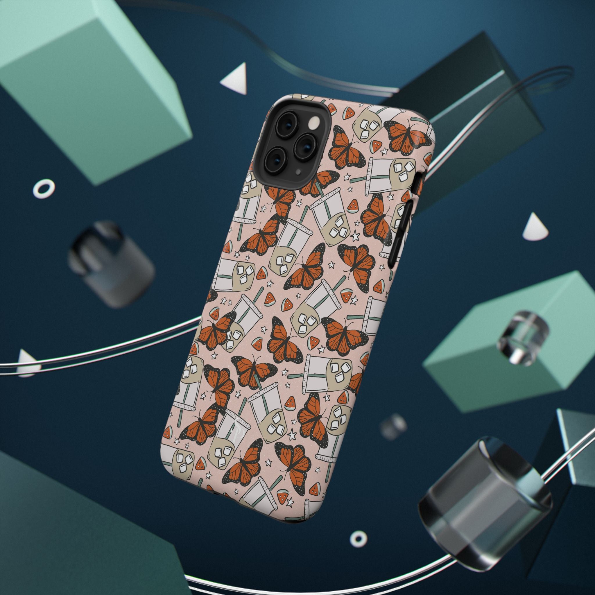 Iced Coffee & Butterfly Impact-Resistant Cases