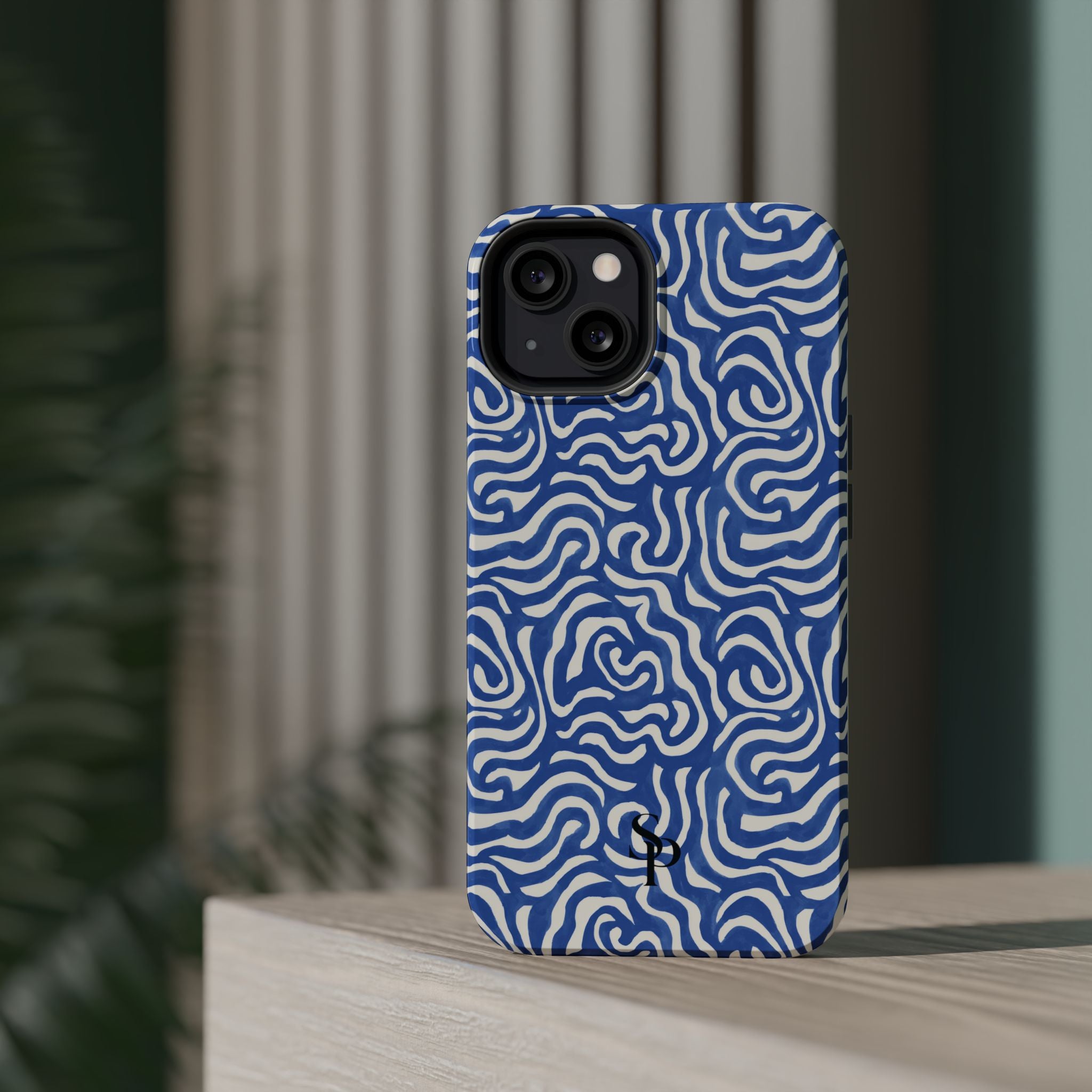 Blue Abstract Swirl Magnetic Impact Phone Case