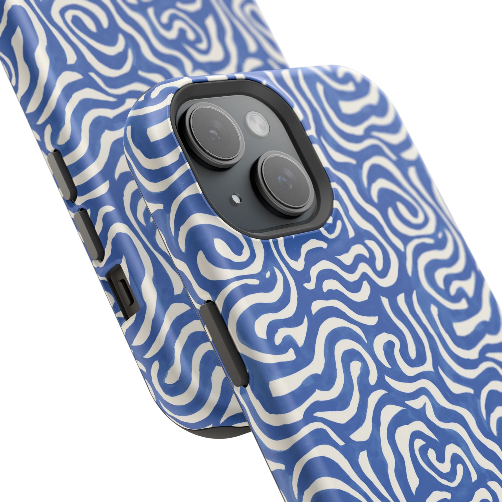 Blue Abstract Swirl Magnetic Impact Phone Case