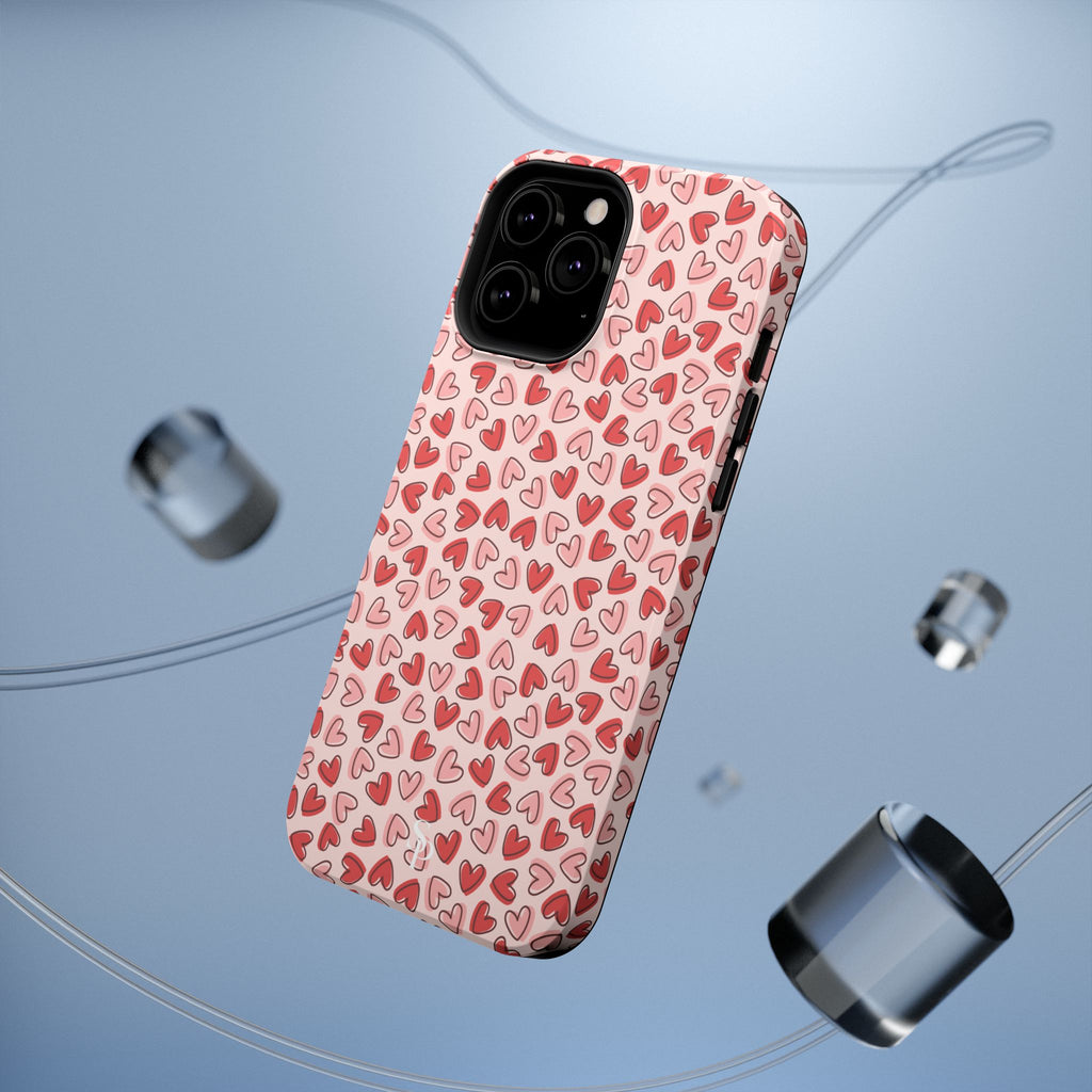 Heart Pattern Impact-Resistant Phone Case - Stylish Protection for Valentine's Day & Everyday Love