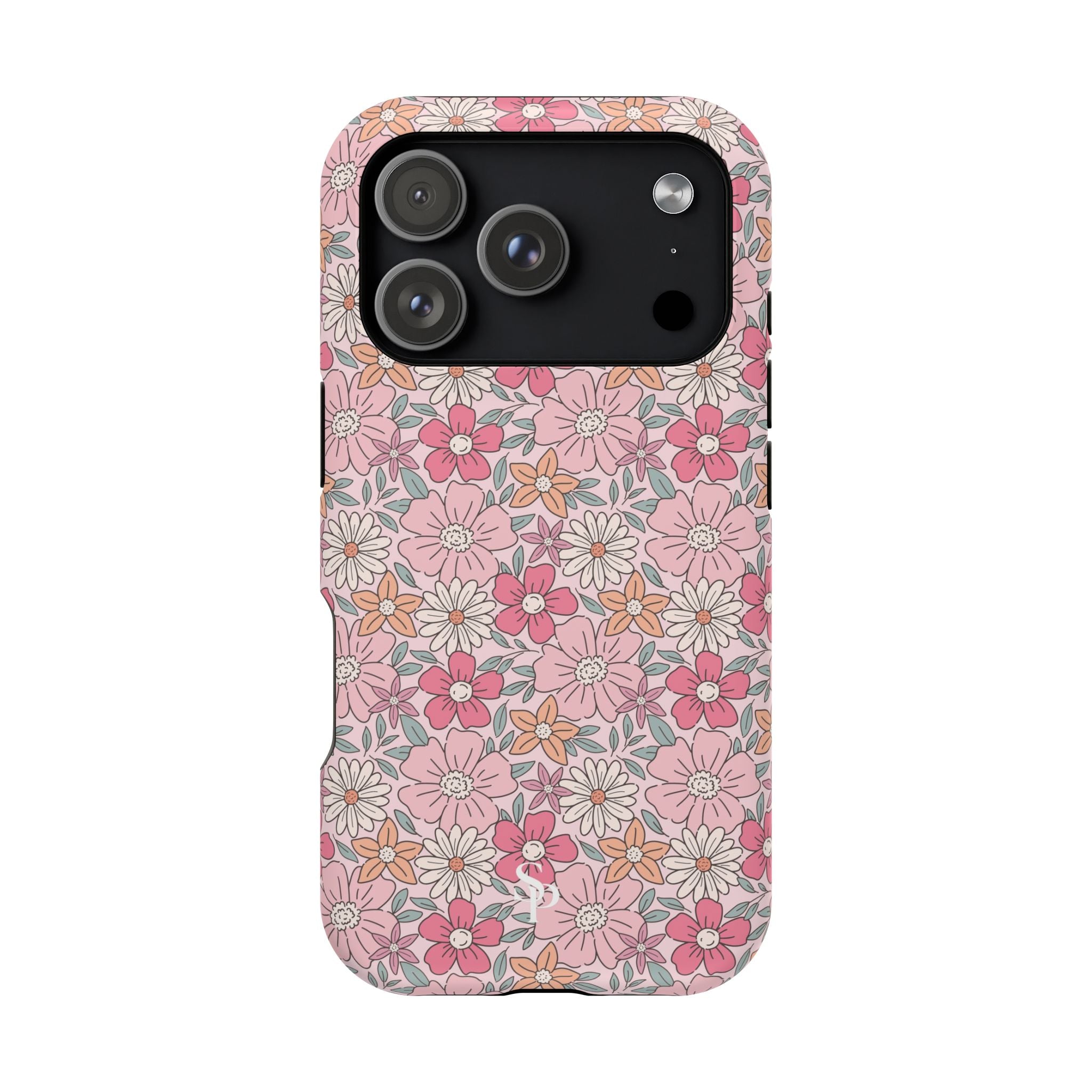 Pink Flowers Impact-Resistant Case
