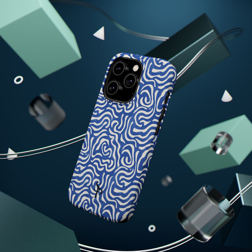 Blue Abstract Swirl Magnetic Impact Phone Case