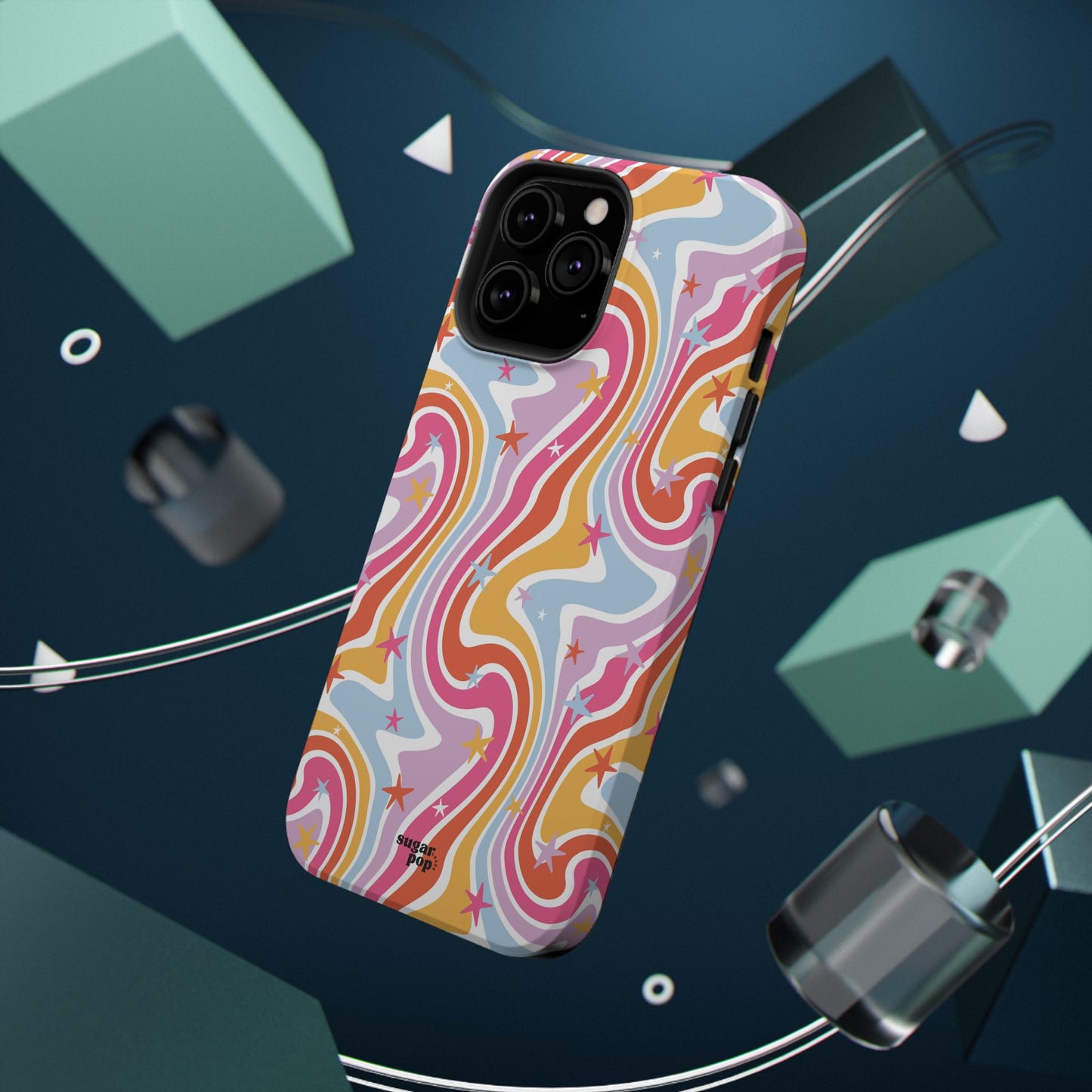 Colorful Impact-Resistant Phone Case - Vibrant Swirl Design