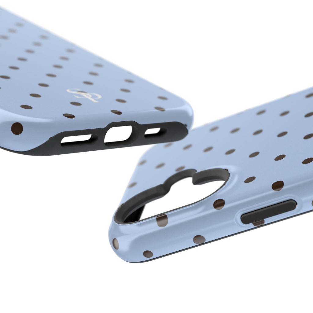 Blue Polka Dot Magnetic Impact Phone Case