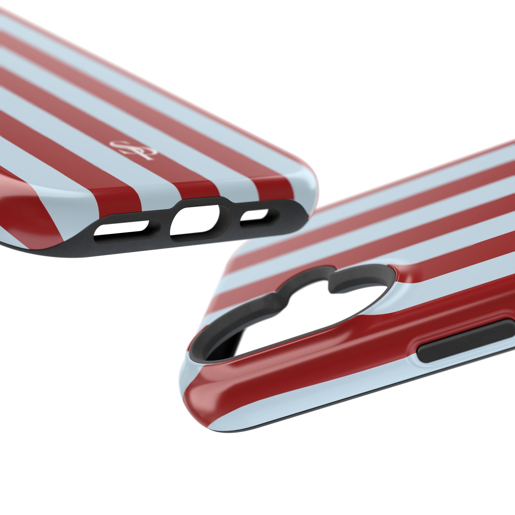 Red & Light Blue Vertical Stripe Magnetic Impact-Resistant Phone Case