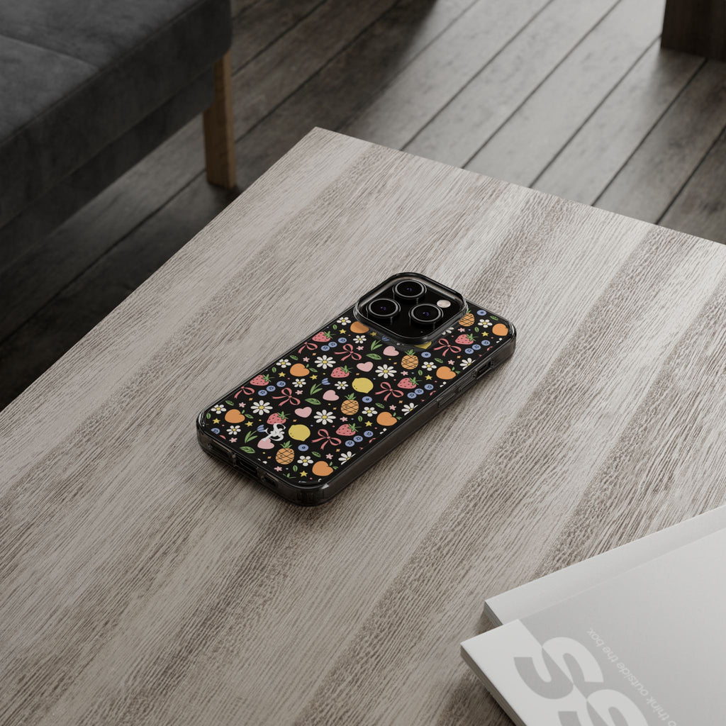 Fruit and Floral Pattern Clear Case