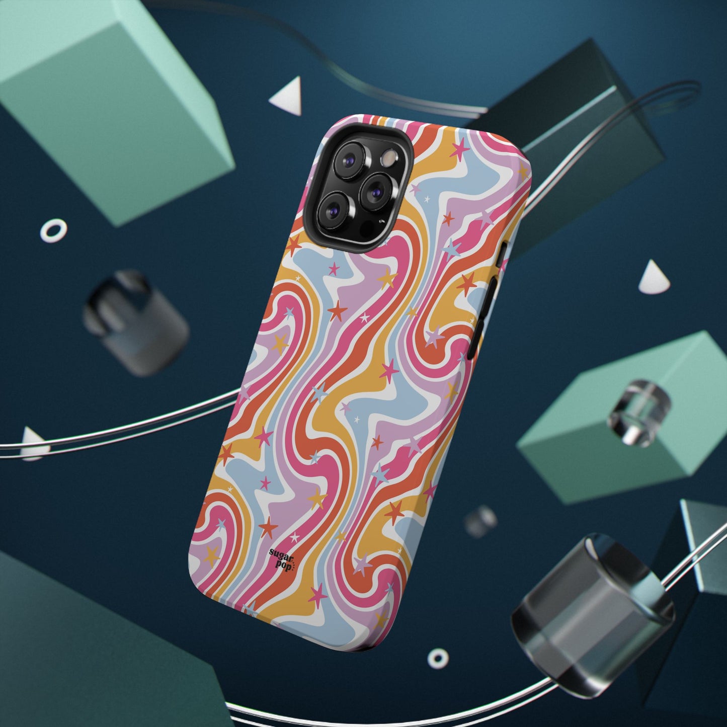 Colorful Impact-Resistant Phone Case - Vibrant Swirl Design