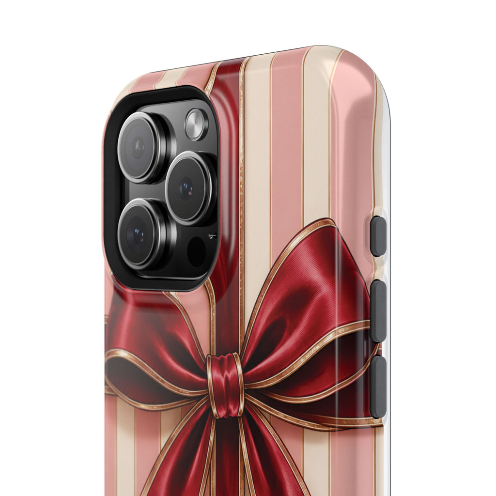 Red Bow Gift Wrap Magnetic Phone Case