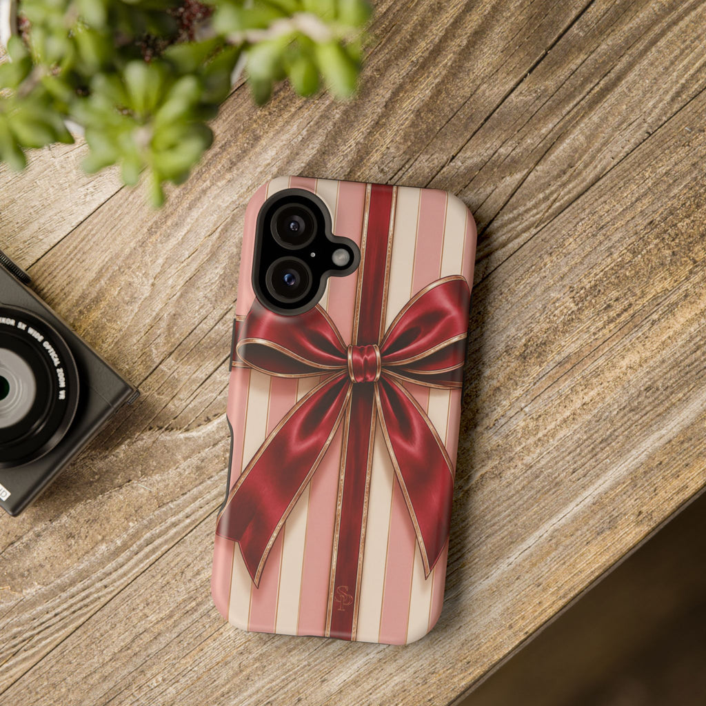 Red Bow Gift Wrap Magnetic Phone Case