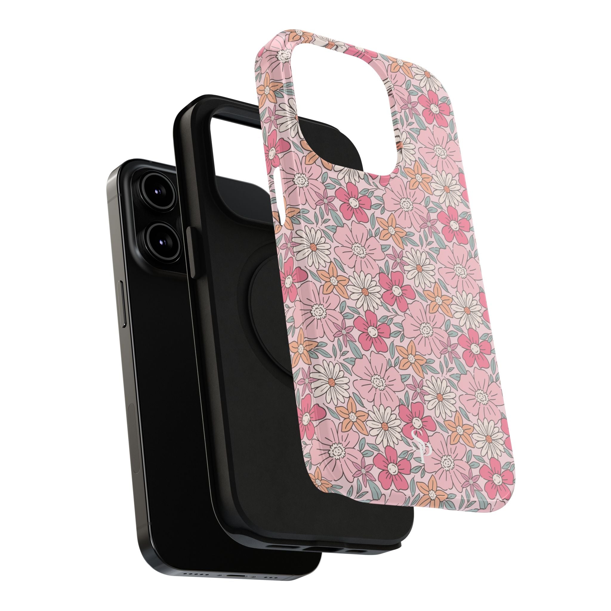 Pink Flowers Impact-Resistant Case