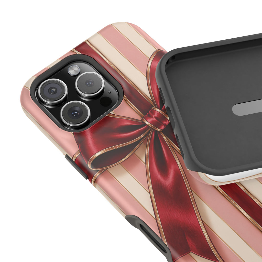 Red Bow Gift Wrap Magnetic Phone Case