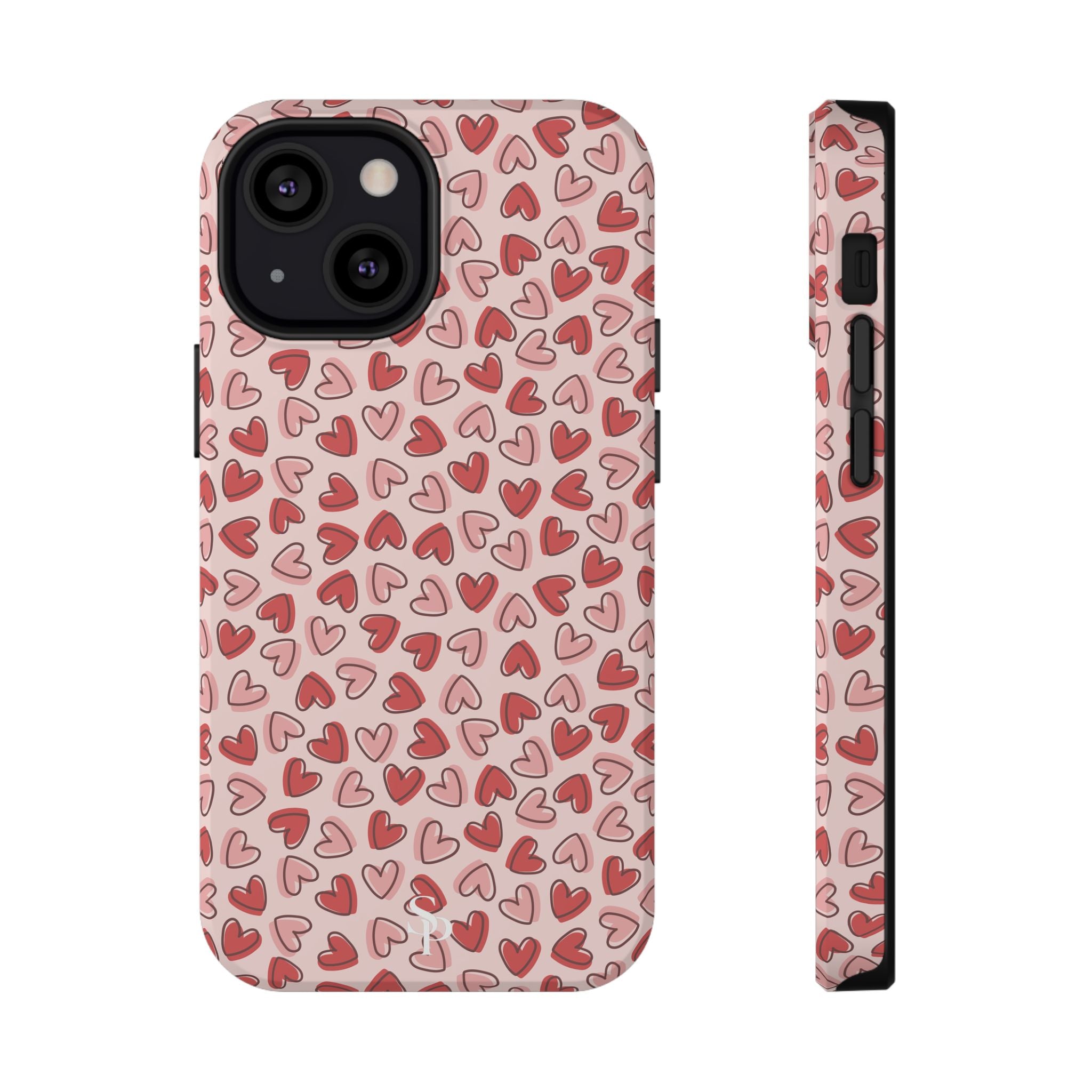 Heart Pattern Impact-Resistant Phone Case - Stylish Protection for Valentine's Day & Everyday Love