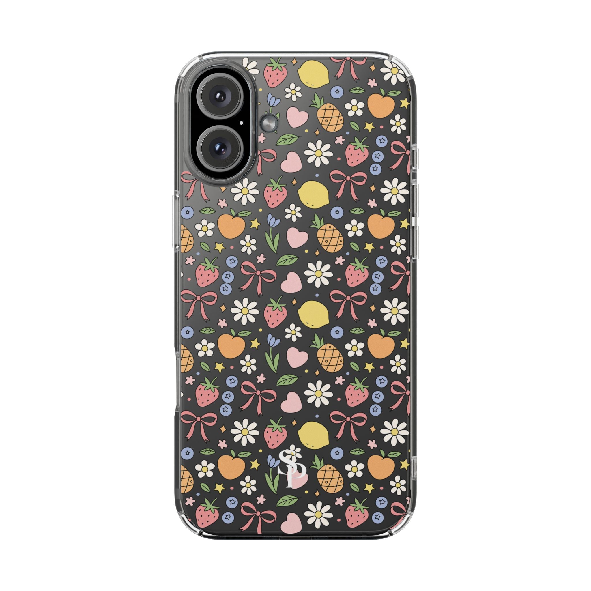 Fruit and Floral Pattern Clear Case