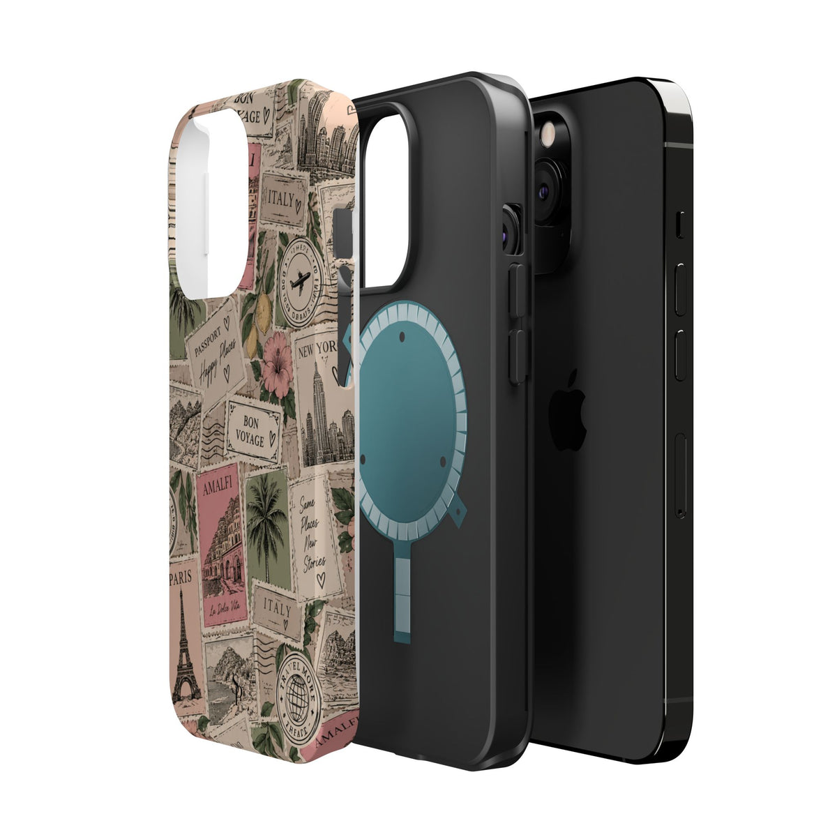 Travel Passport Stamp Magnetic Impact-Resistant Case