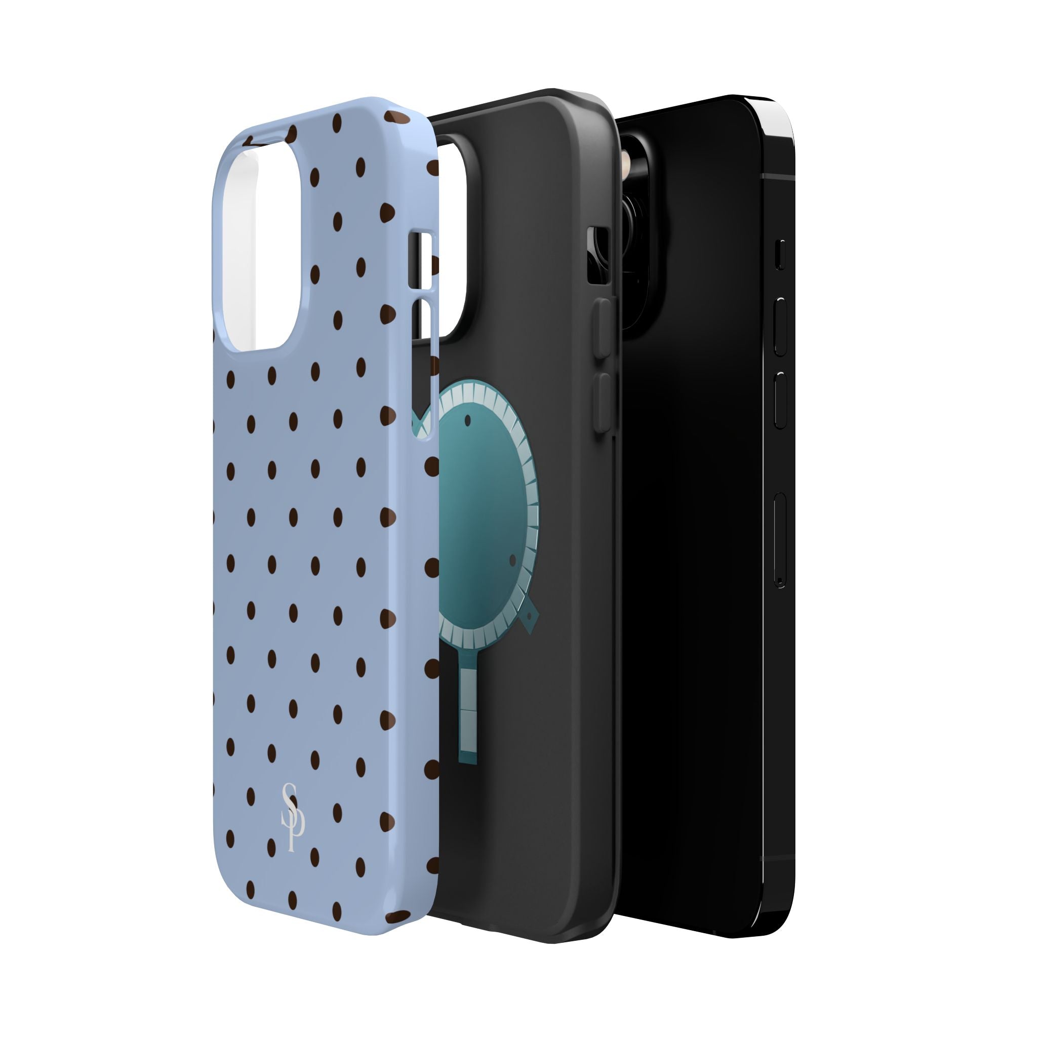Blue Polka Dot Magnetic Impact Phone Case