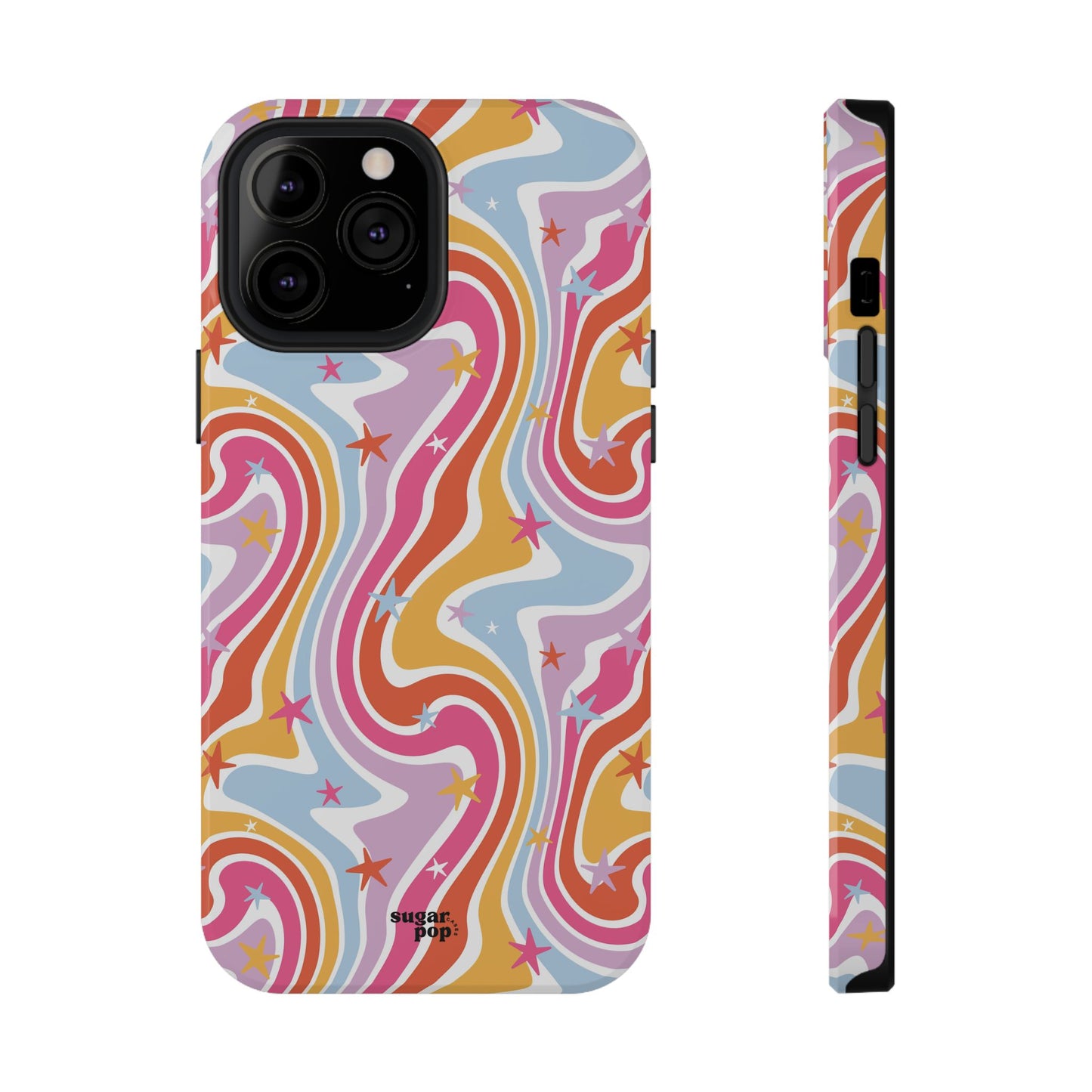 Colorful Impact-Resistant Phone Case - Vibrant Swirl Design