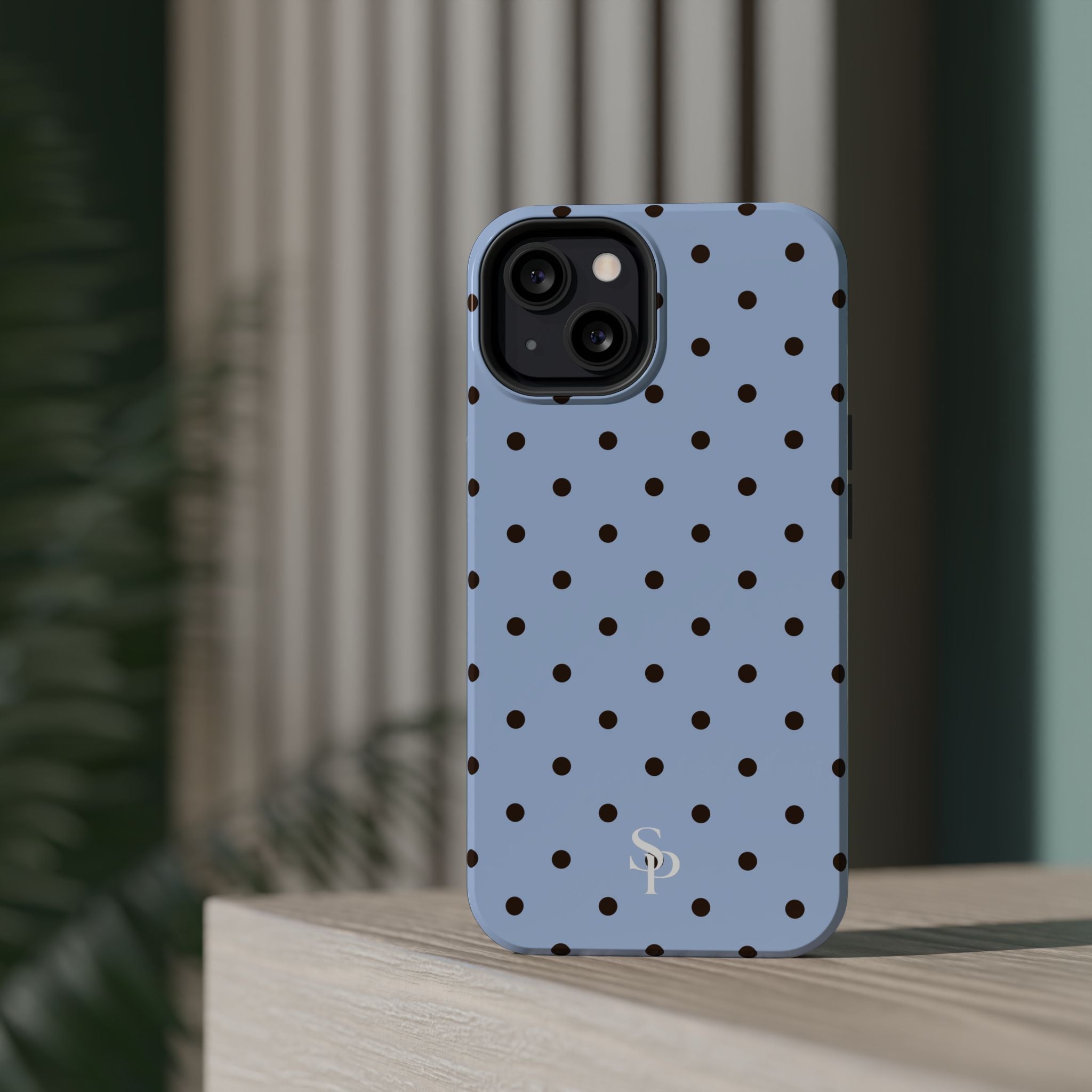 Blue Polka Dot Magnetic Impact Phone Case