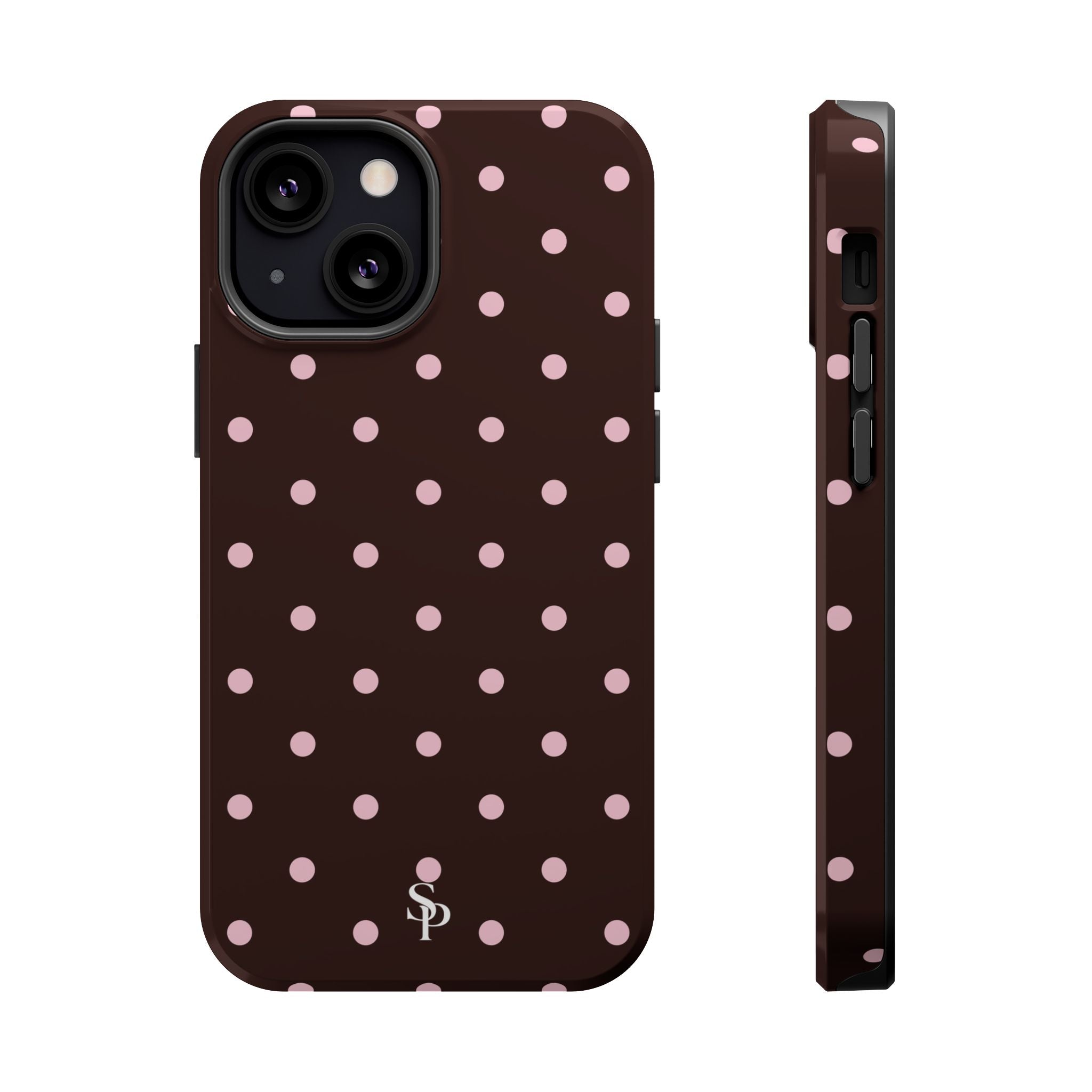 Brown Polka Dot Magnetic Impact-Resistant Phone Case