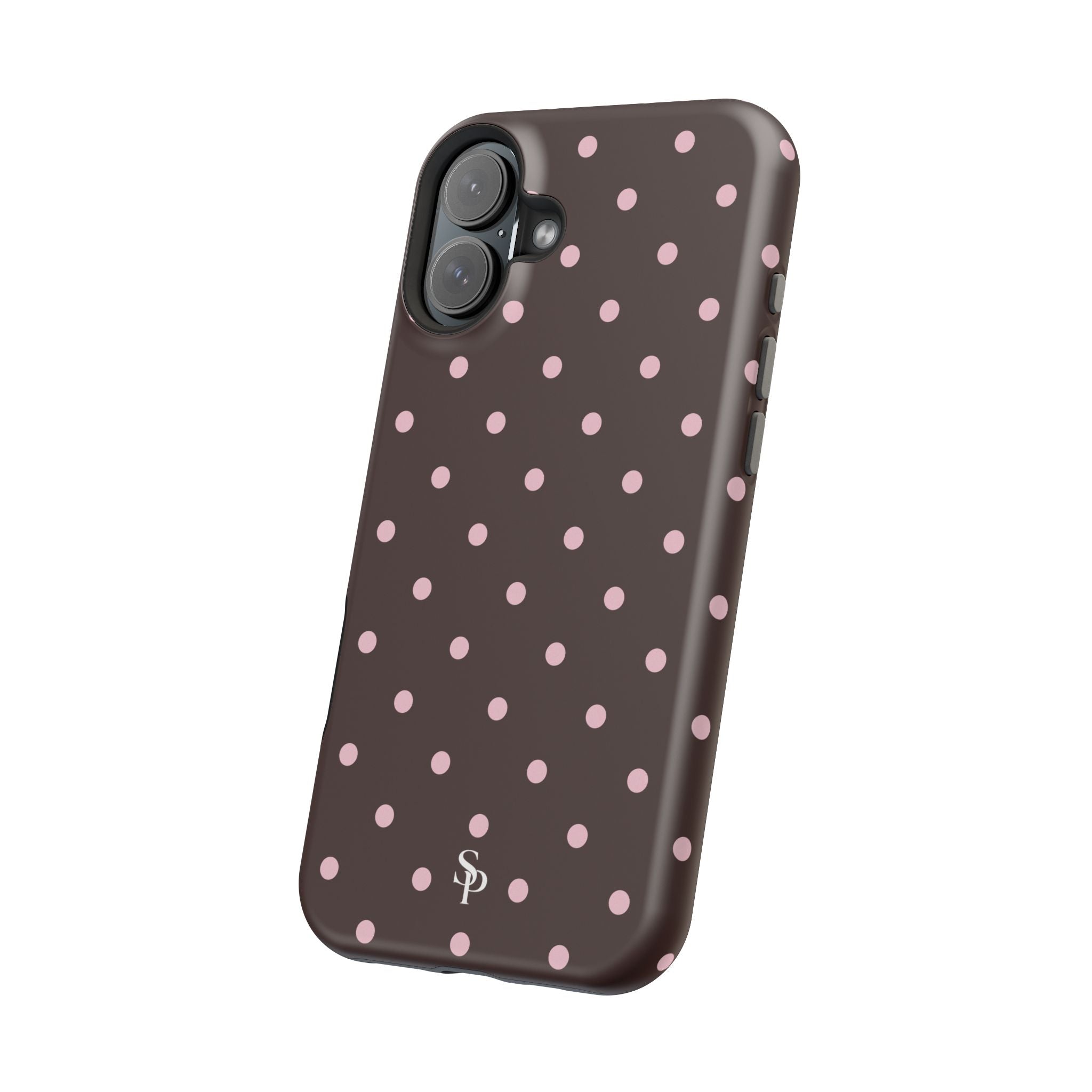 Brown Polka Dot Magnetic Impact-Resistant Phone Case