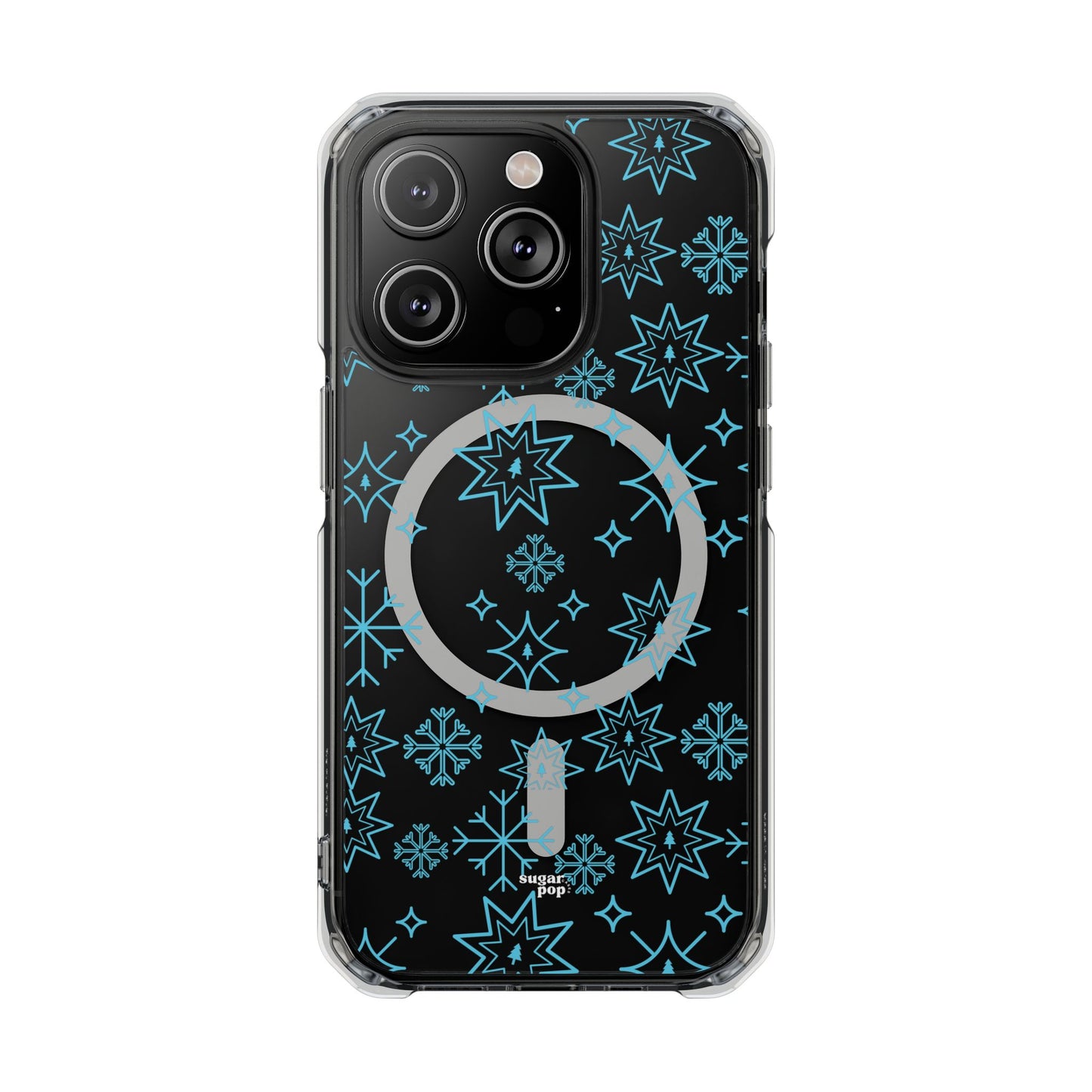 Snowflake Magnetic Clear Impact Case - Stylish & Durable iPhone Protection