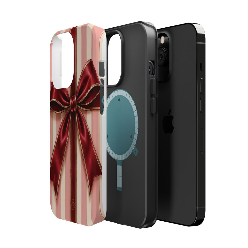 Red Bow Gift Wrap Magnetic Phone Case
