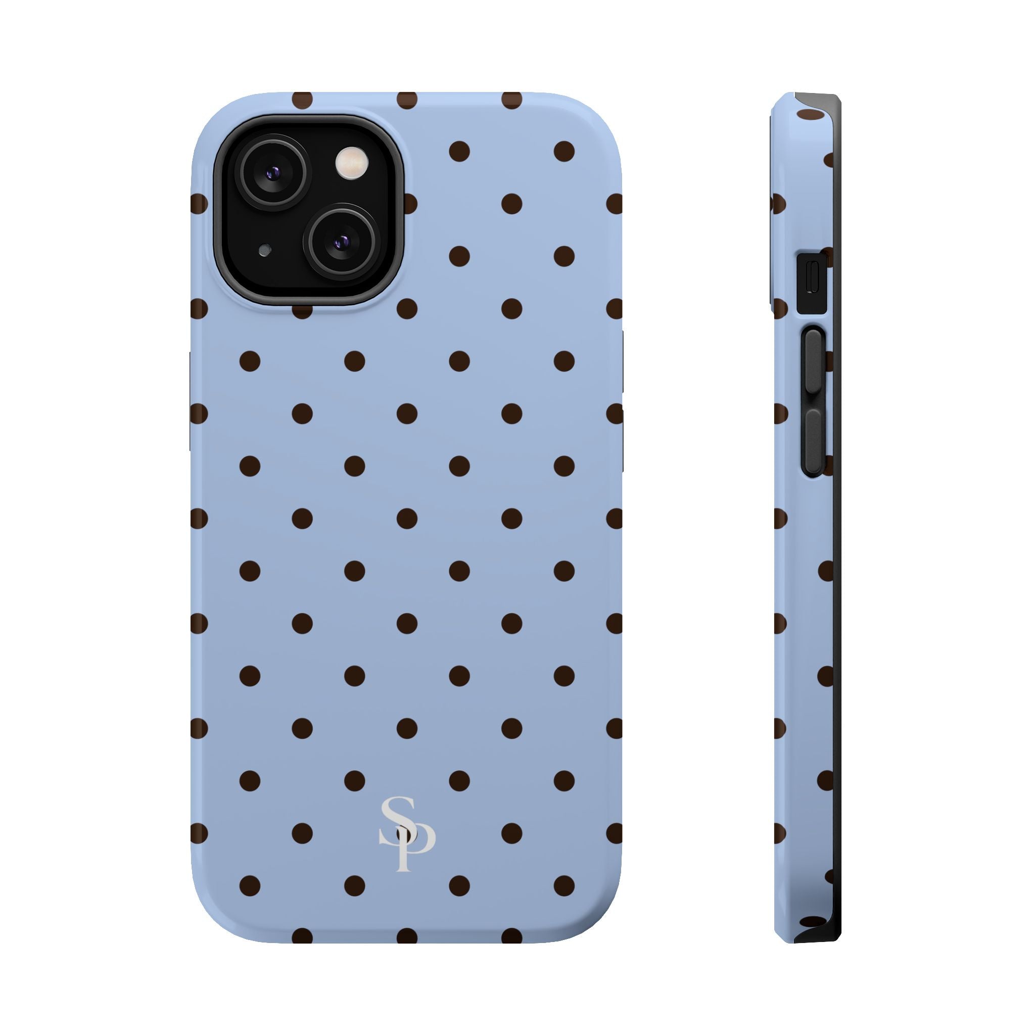Blue Polka Dot Magnetic Impact Phone Case