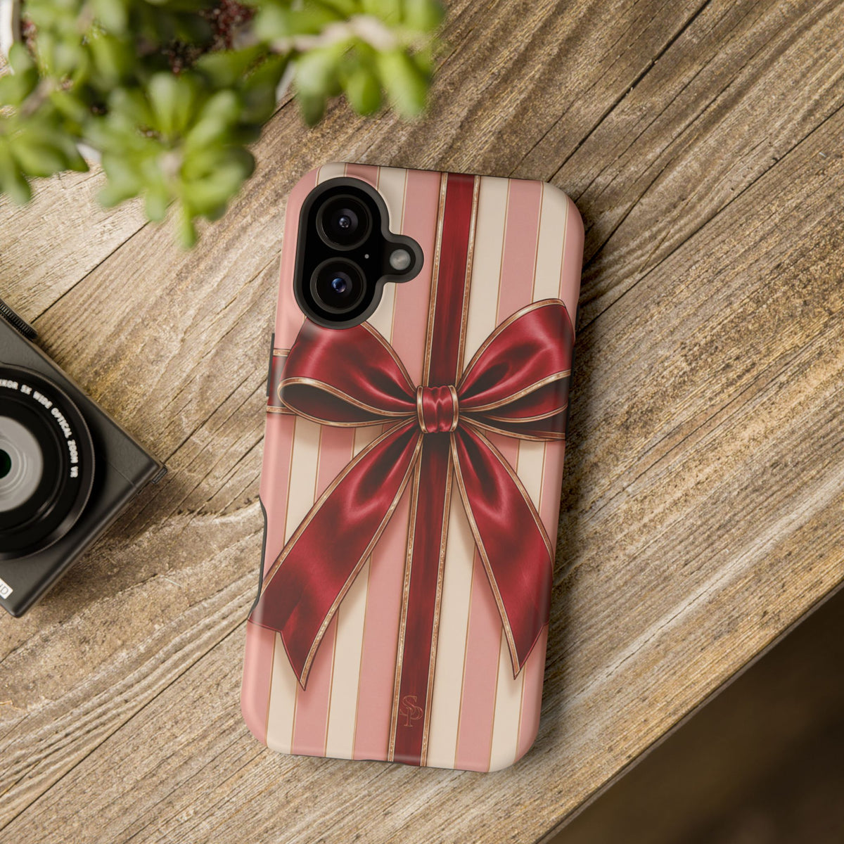 Red Bow Gift Wrap Magnetic Phone Case