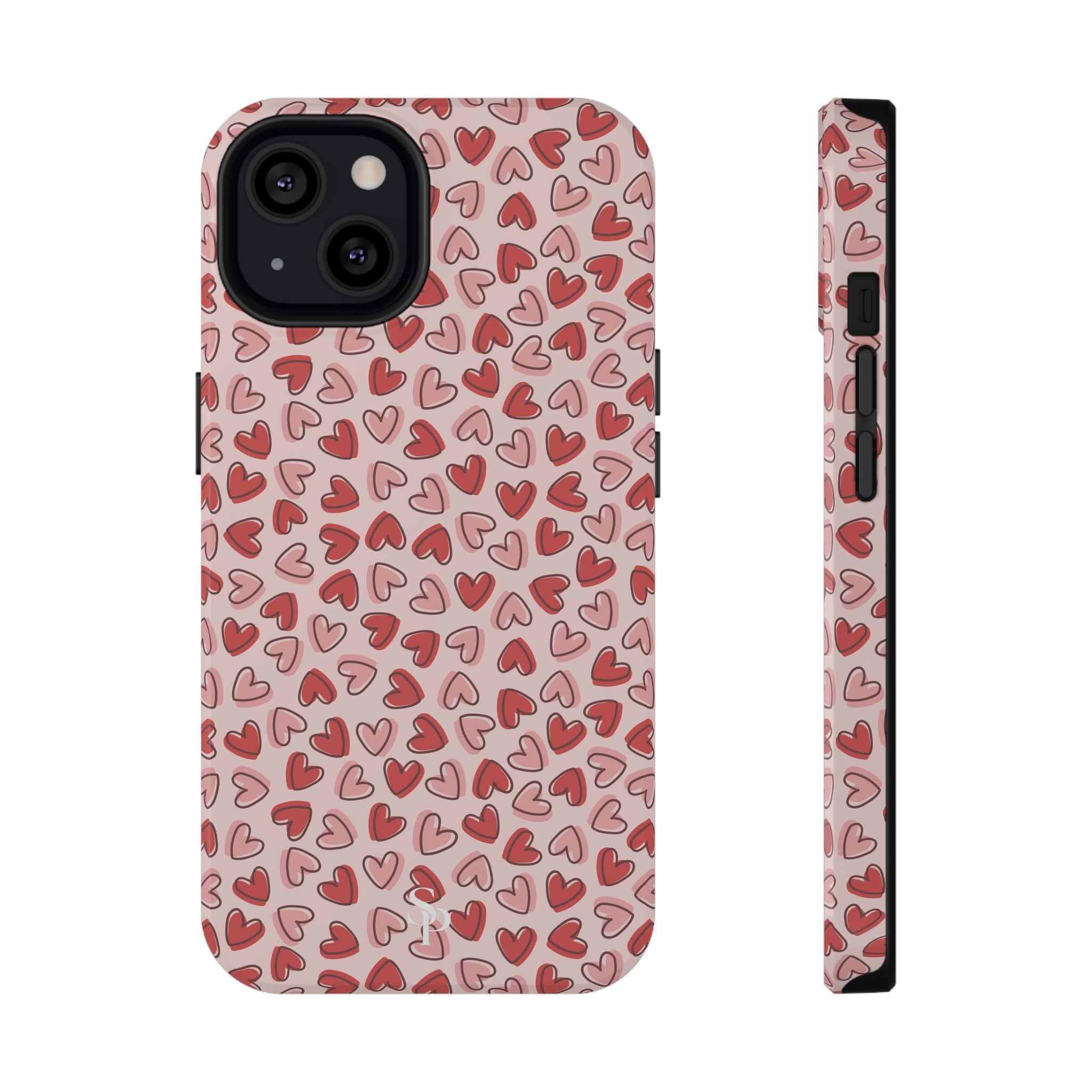 Heart Pattern Impact-Resistant Phone Case - Stylish Protection for Valentine's Day & Everyday Love